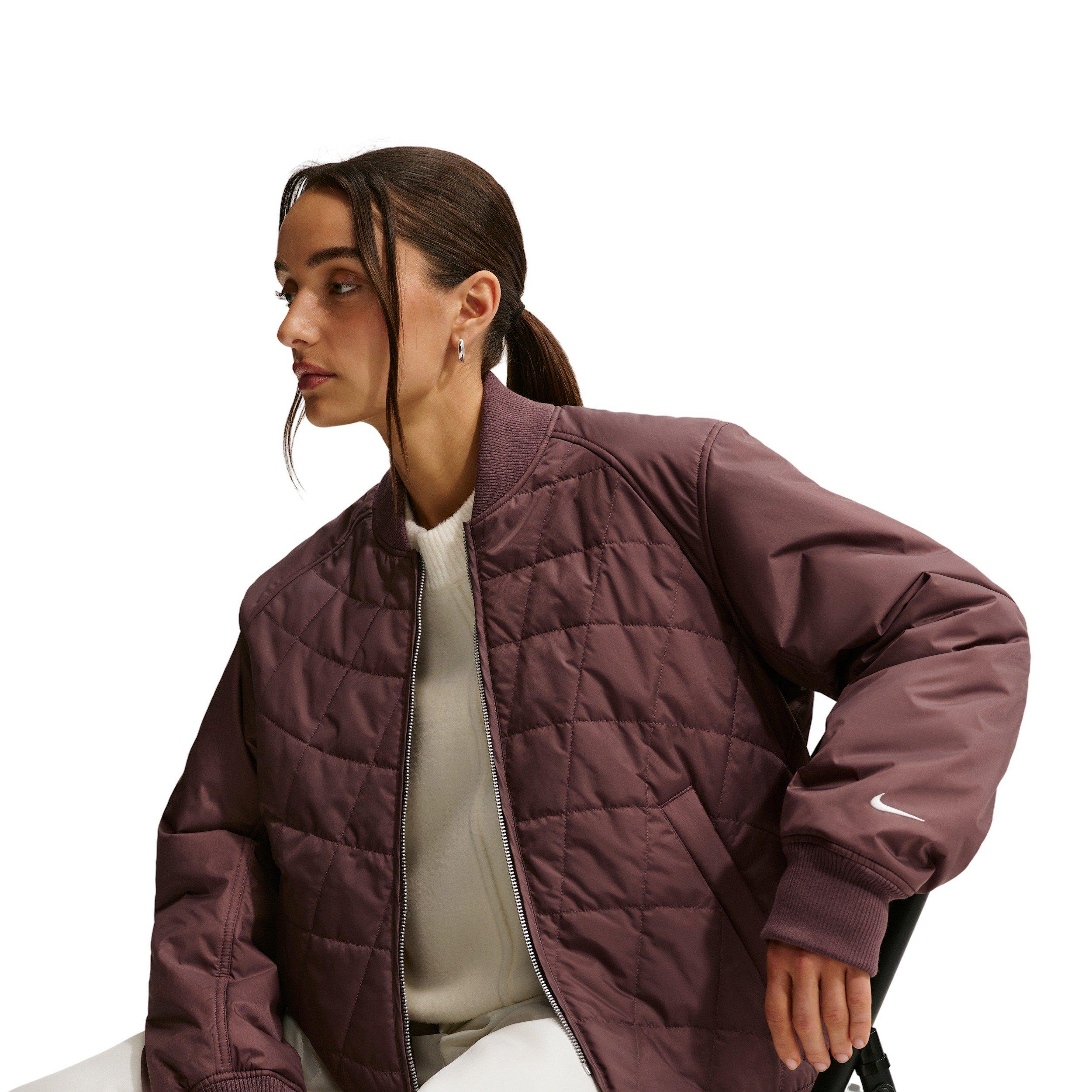 Nike Women's Sportswear Loose Quilted Jacket -Tattoo Purple - TATTOO PURPLE Thumbnail View 3