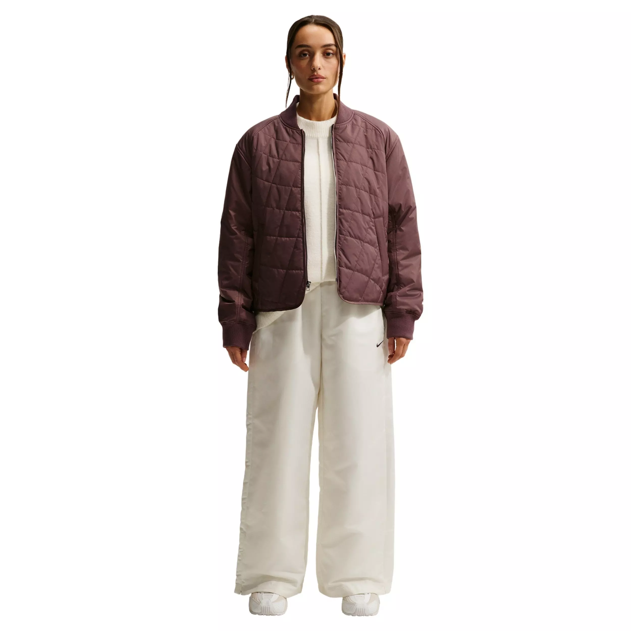 Nike Women's Sportswear Loose Quilted Jacket - Tattoo Purple - TATTOO PURPLE