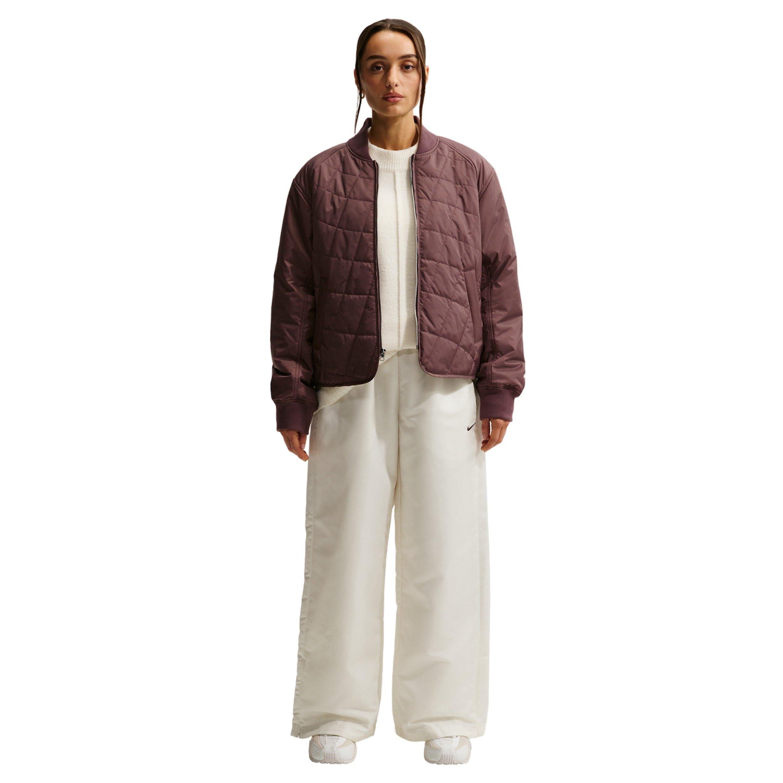 Nike Women's Sportswear Loose Quilted Jacket -Tattoo Purple - TATTOO PURPLE Thumbnail View 4