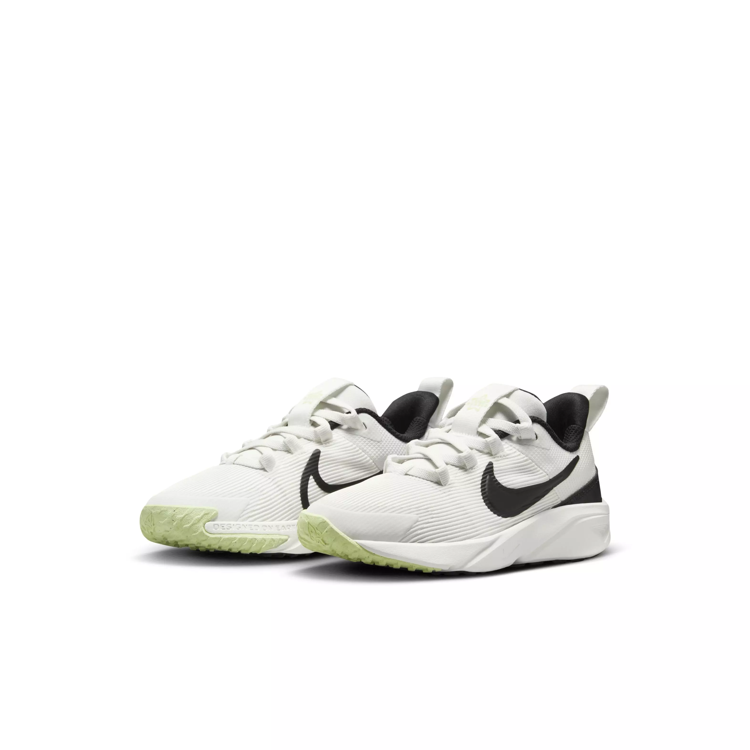 Nike Star Runner 4 "Summit White/Barely Volt/White/Black" Preschool Boys' Running Shoe - WHITE/VOLT/WHITE/BLACK
