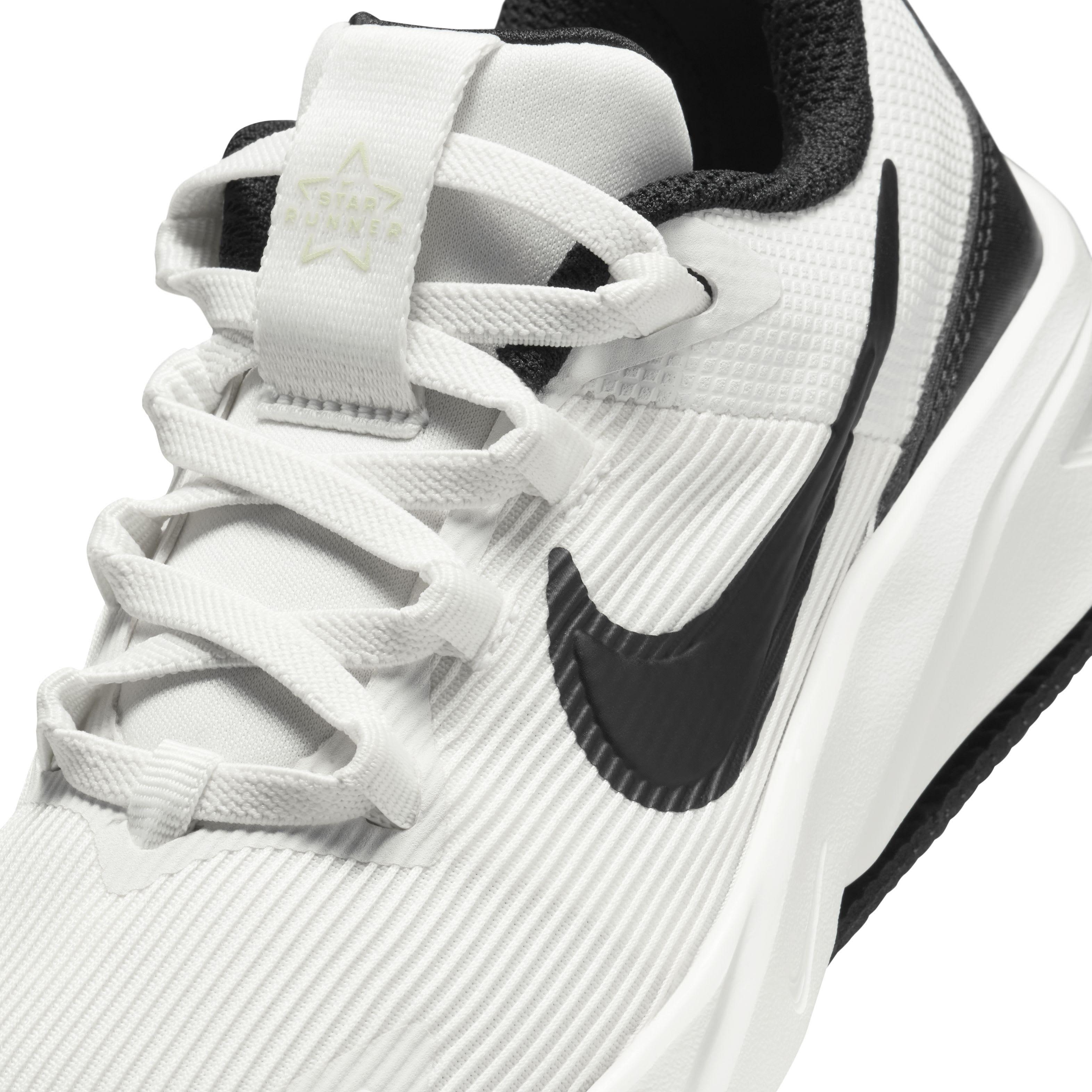Nike Star Runner 4 "Summit White/Barely Volt/White/Black" Preschool Boys' Running Shoe - WHITE/VOLT/WHITE/BLACK Thumbnail View 7