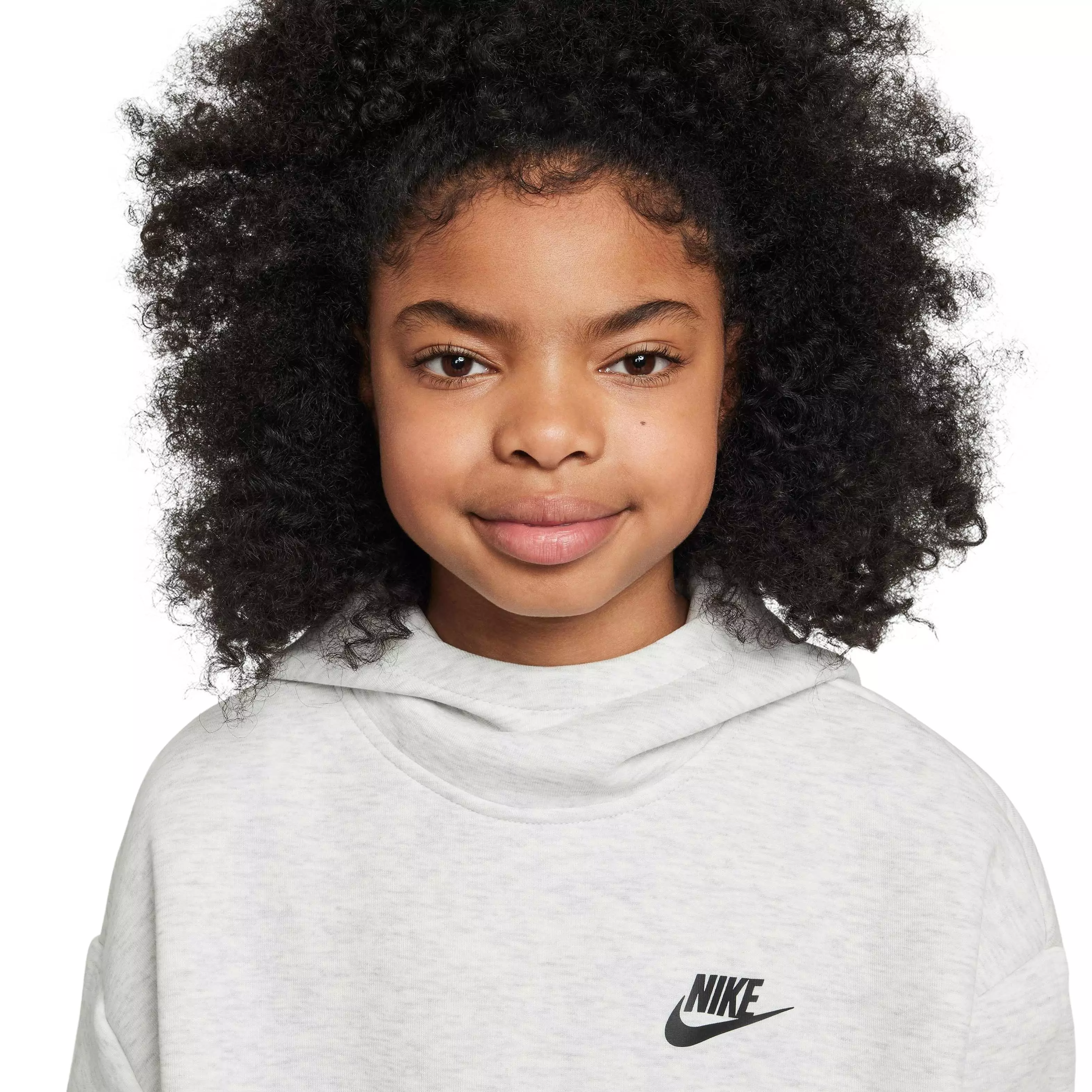 Nike Big Girls' Sportswear Tech Fleece Oversized Hoodie - GREY