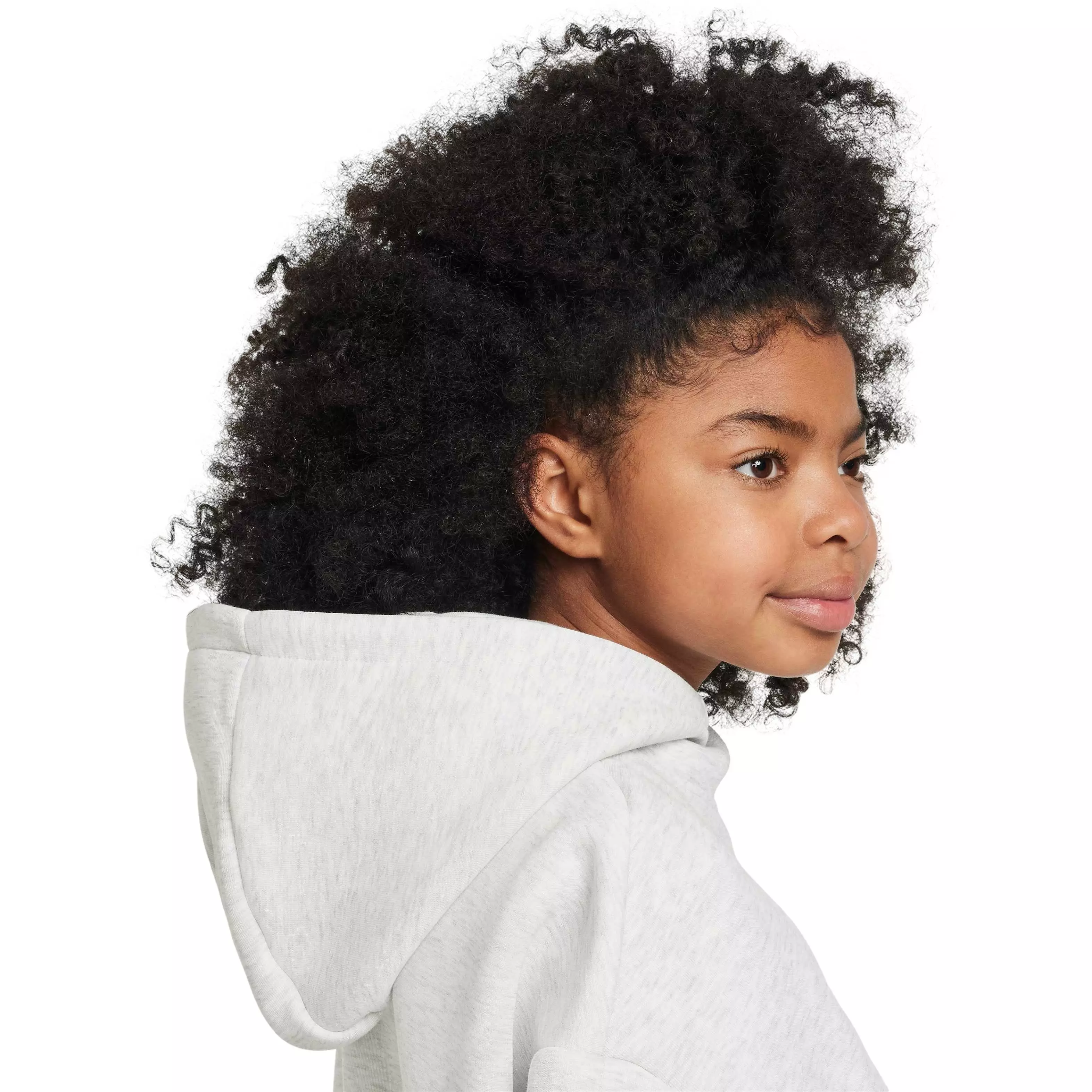Nike Big Girls' Sportswear Tech Fleece Oversized Hoodie - GREY