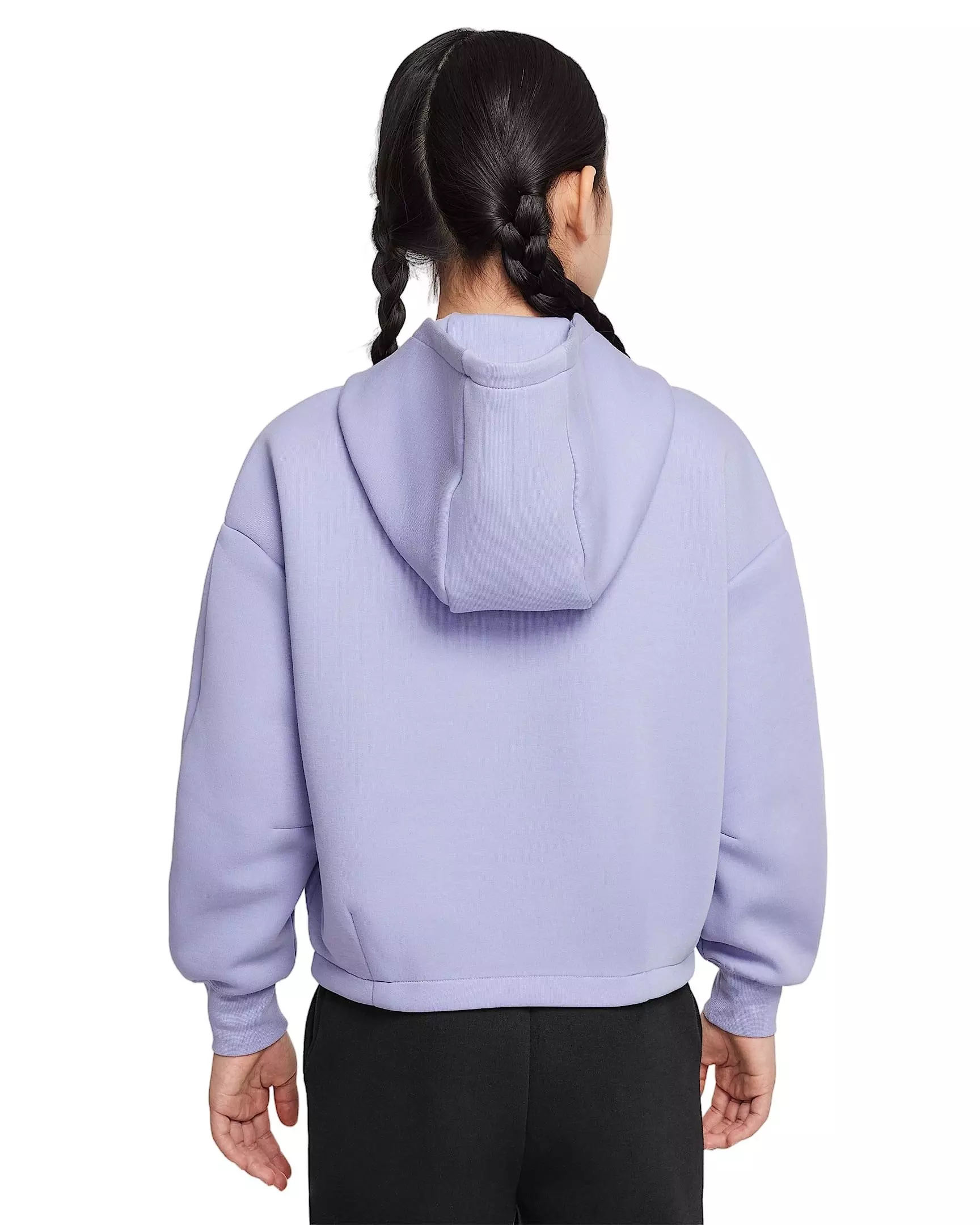 Nike Big Girls' Sportswear Tech Fleece Oversized Hoodie - PURPLE