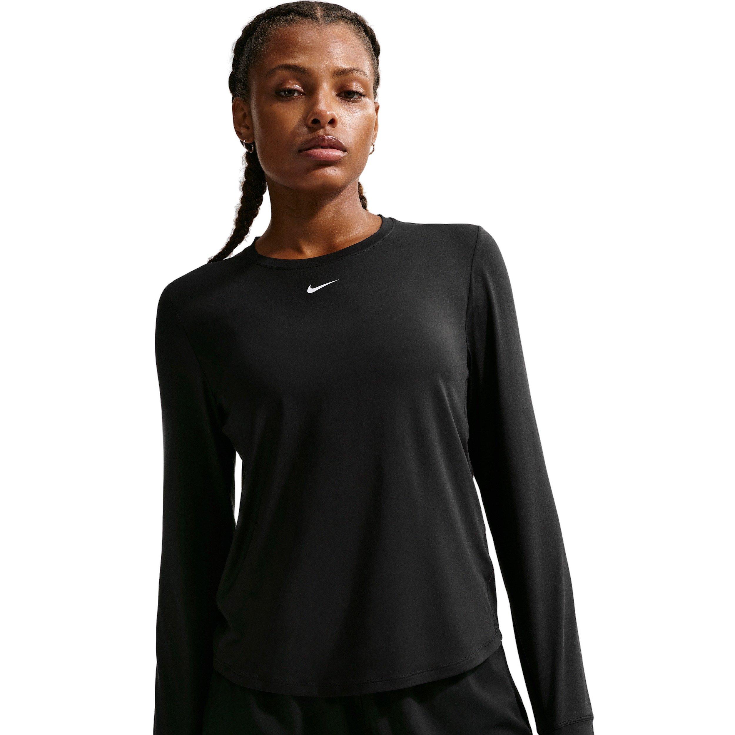 Nike Women's One Classic Dri-FIT Long-Sleeve Top - Black - BLACK Thumbnail View 1