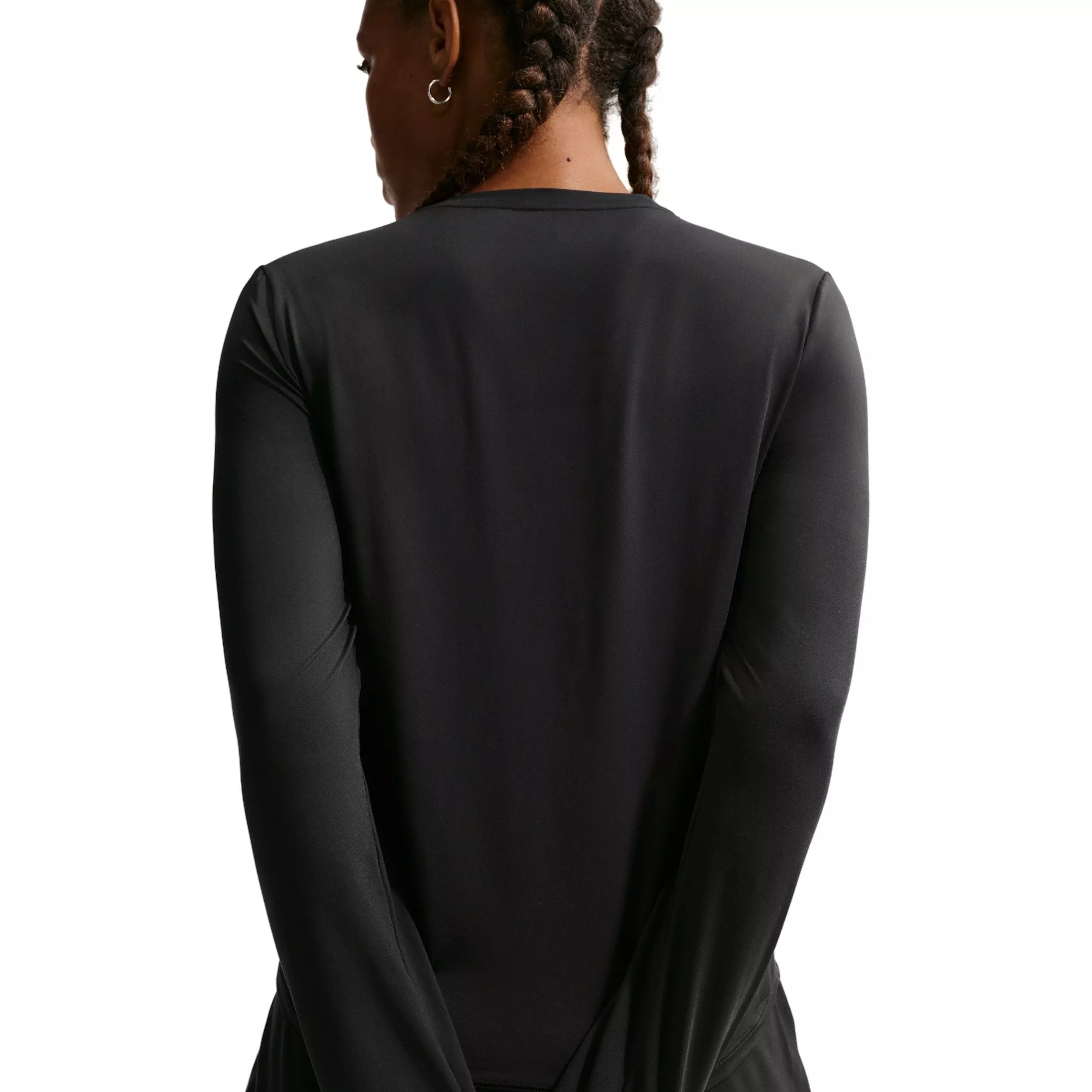 Nike Women's One Classic Dri-FIT Long-Sleeve Top -Black - BLACK