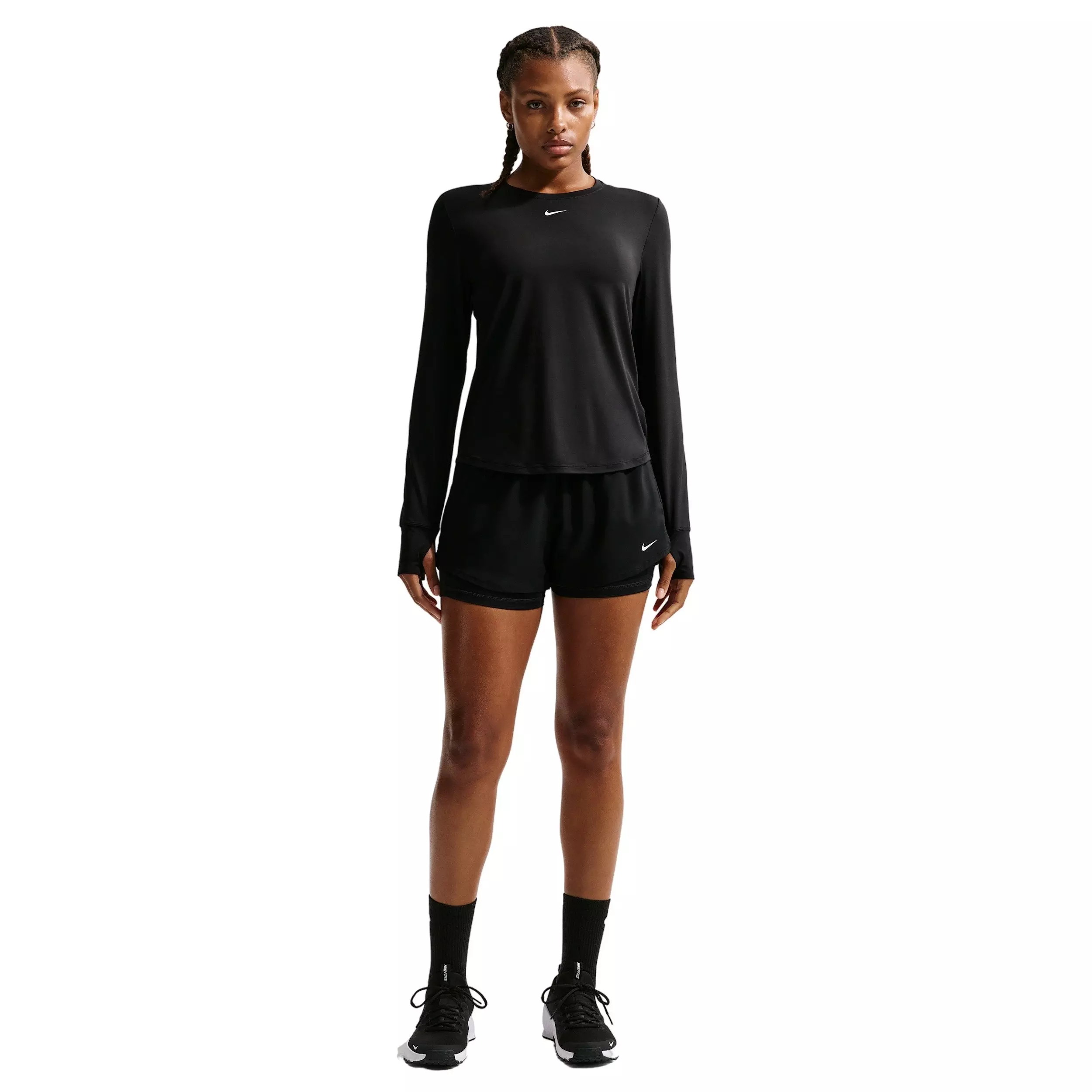 Nike Women's One Classic Dri-FIT Long-Sleeve Top -Black - BLACK