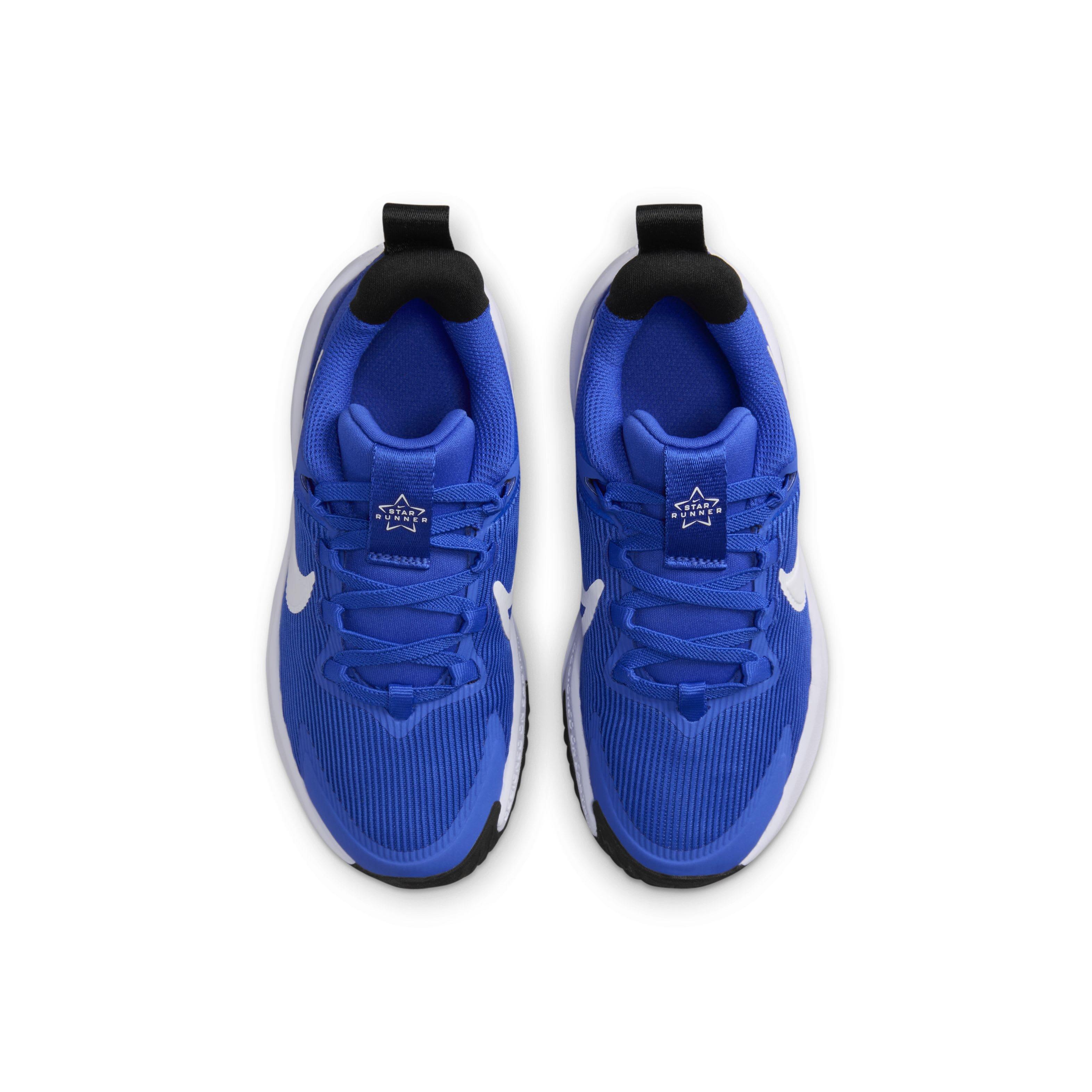 Nike Star Runner 4 "Hyper Royal/Black/White/White" Preschool Boys' Running Shoe - ROYAL/BLACK/WHITE/WHITE Thumbnail View 4