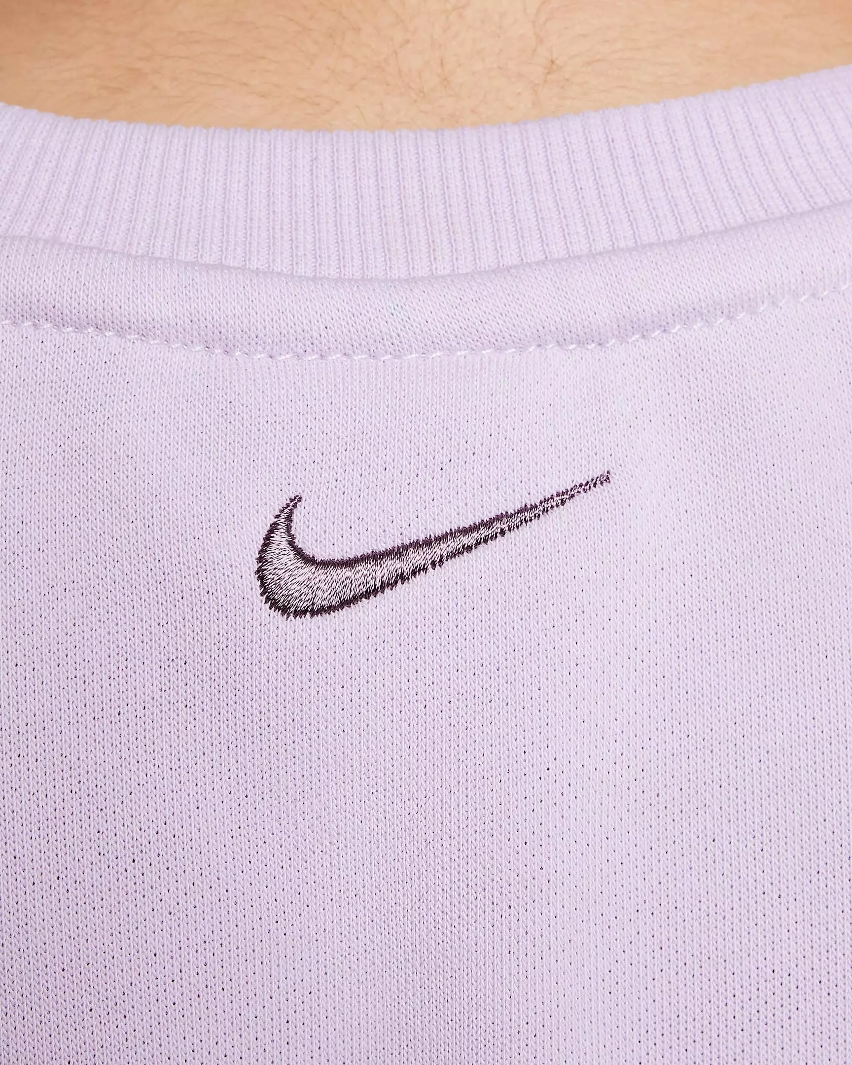 Nike Big Girls' Sportswear Club French Terry Crewneck Sweatshirt - Purple - PURPLE