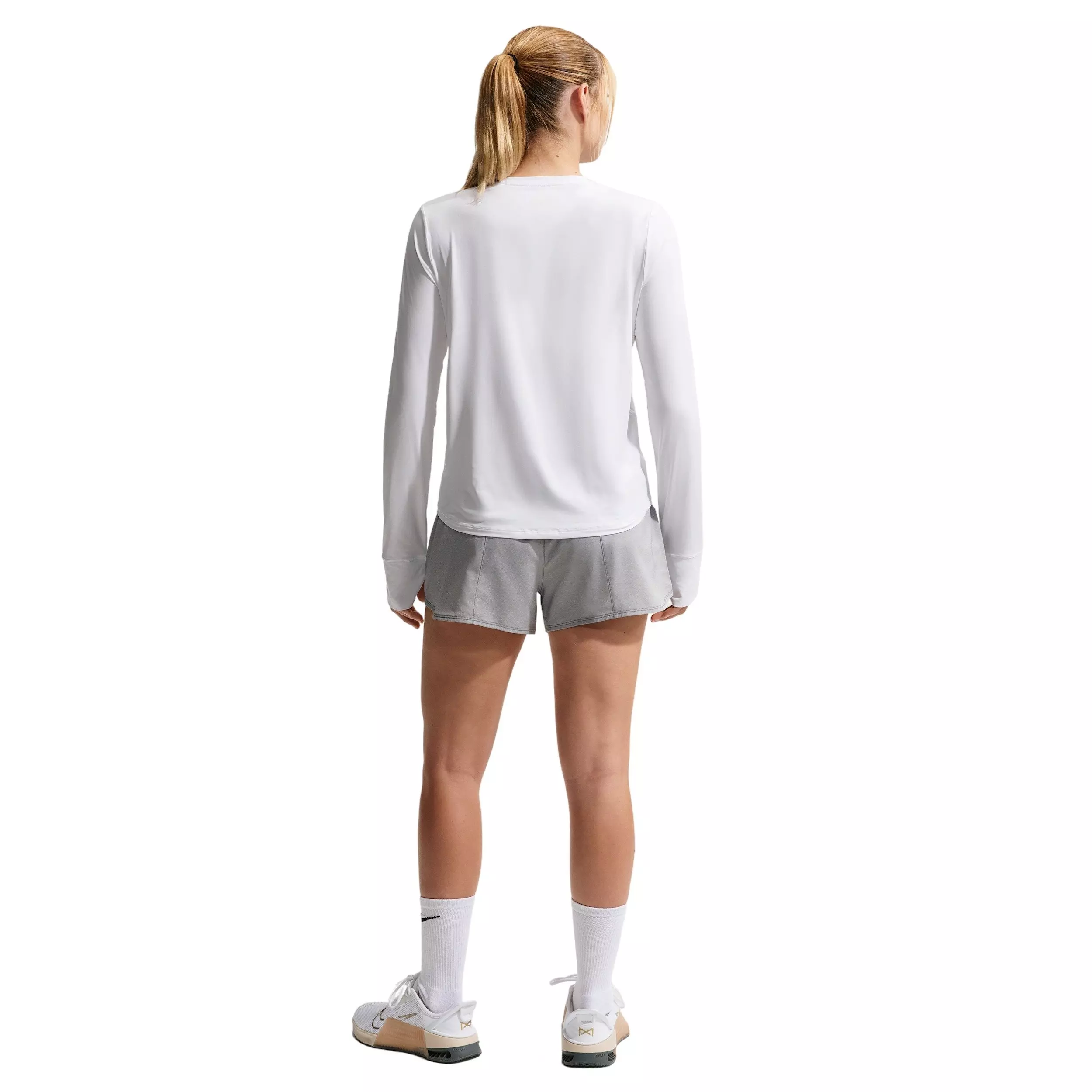 Nike Women's One Classic Dri-FIT Long-Sleeve Top - White - WHITE