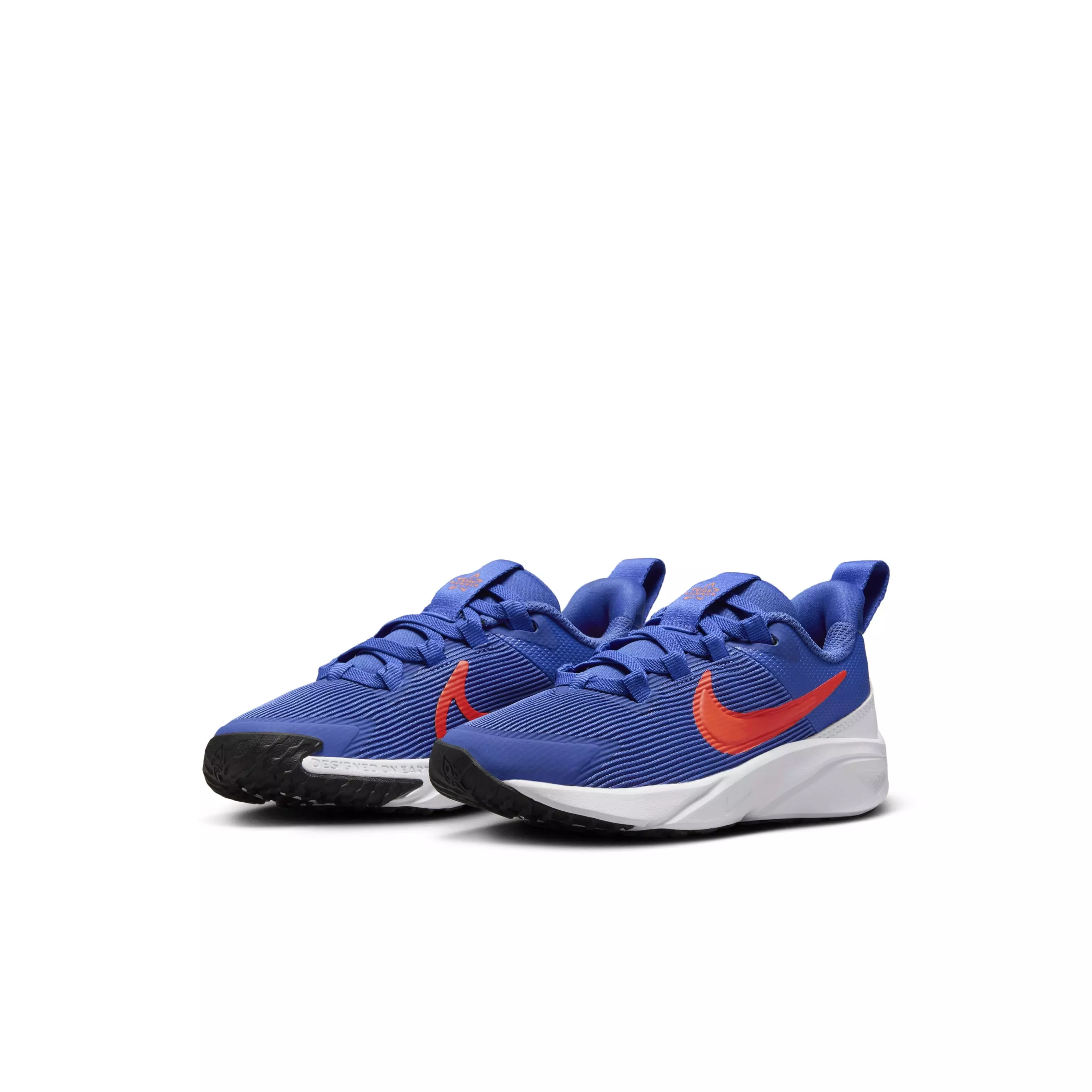 Nike Star Runner 4 "Astronomy Blue/White/Total Orange/Team Orange" Preschool Boys' Running Shoe - BLUE/WHITE/ORANGE/ORANGE