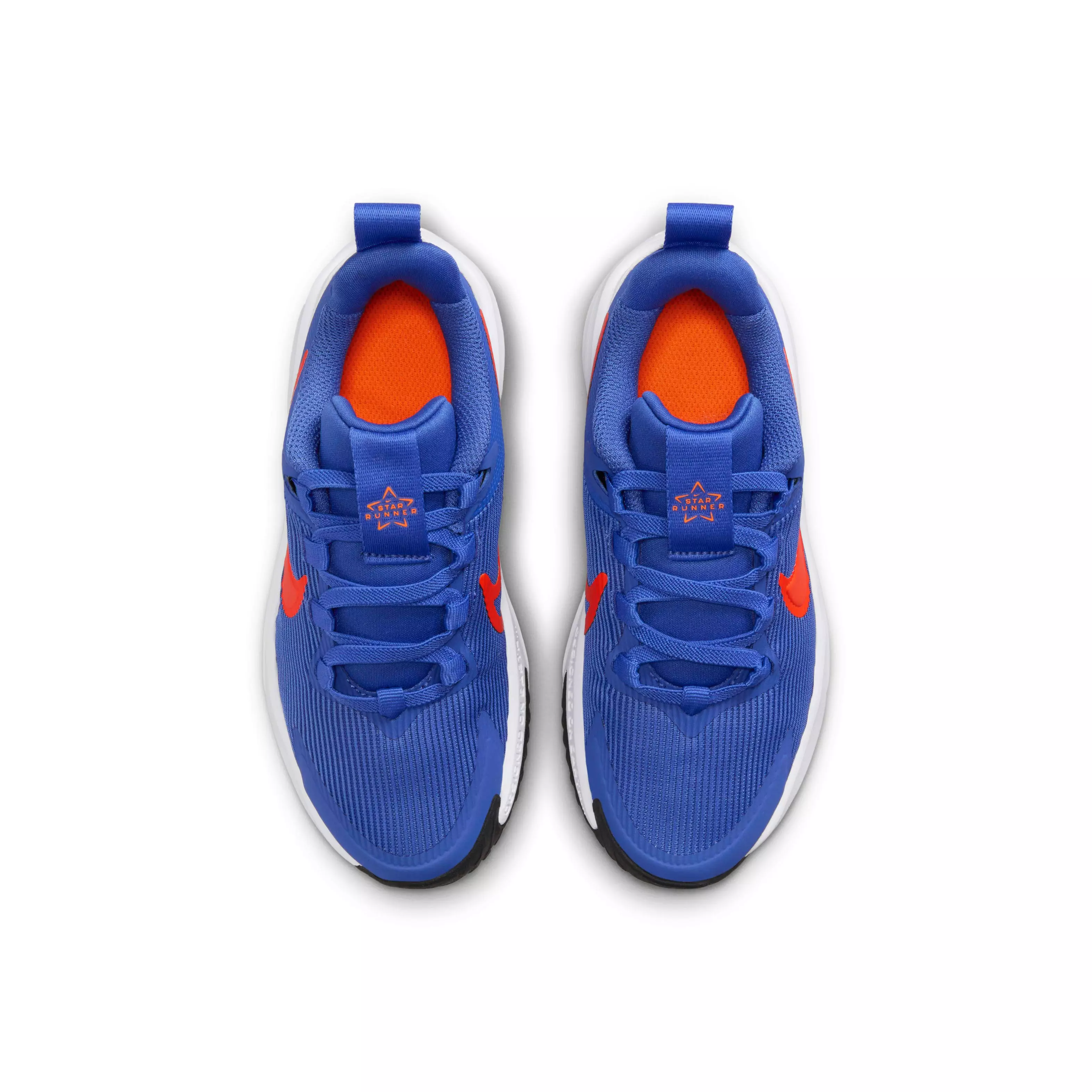 Nike Star Runner 4 "Astronomy Blue/White/Total Orange/Team Orange" Preschool Boys' Running Shoe - BLUE/WHITE/ORANGE/ORANGE