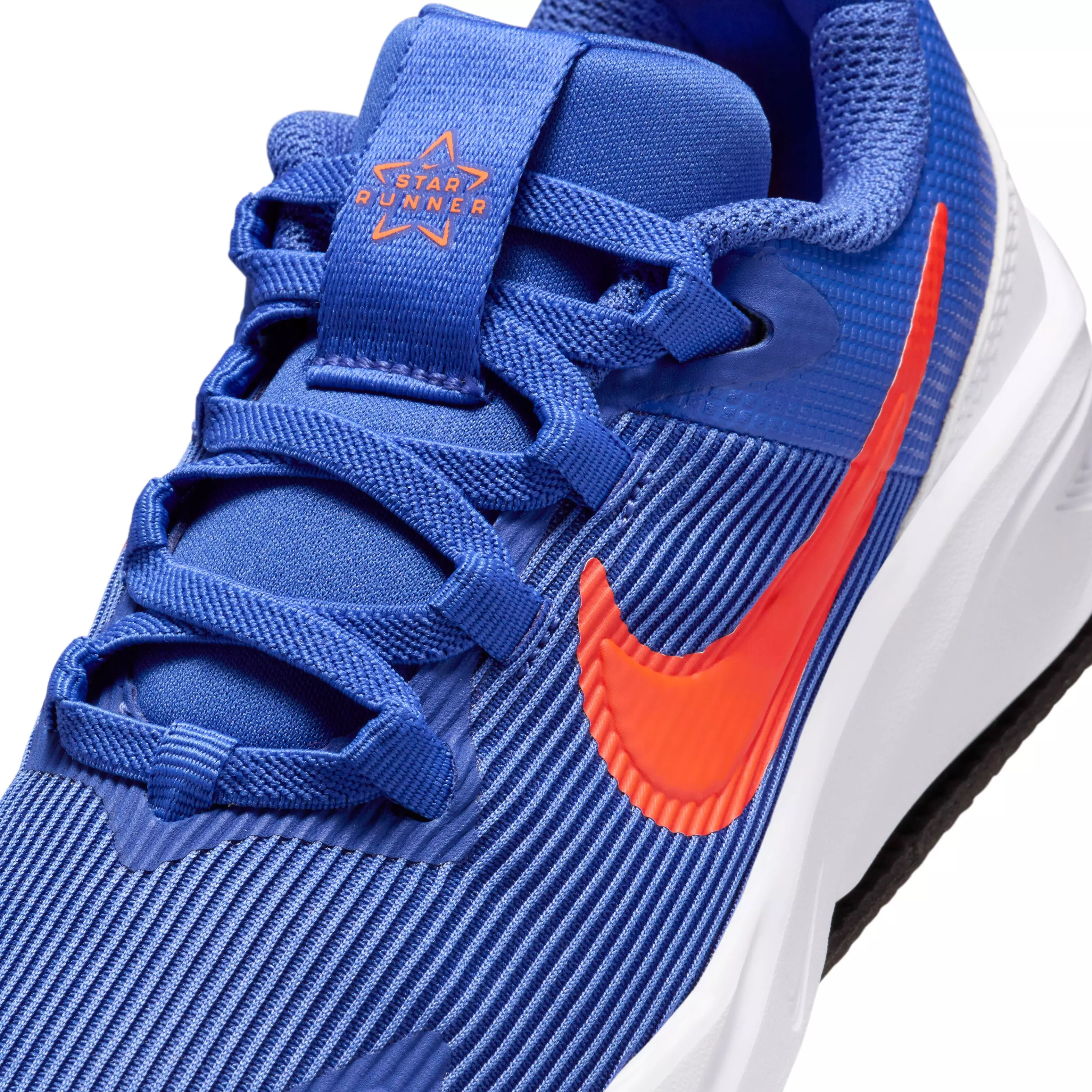 Nike Star Runner 4 "Astronomy Blue/White/Total Orange/Team Orange" Preschool Boys' Running Shoe - BLUE/WHITE/ORANGE/ORANGE