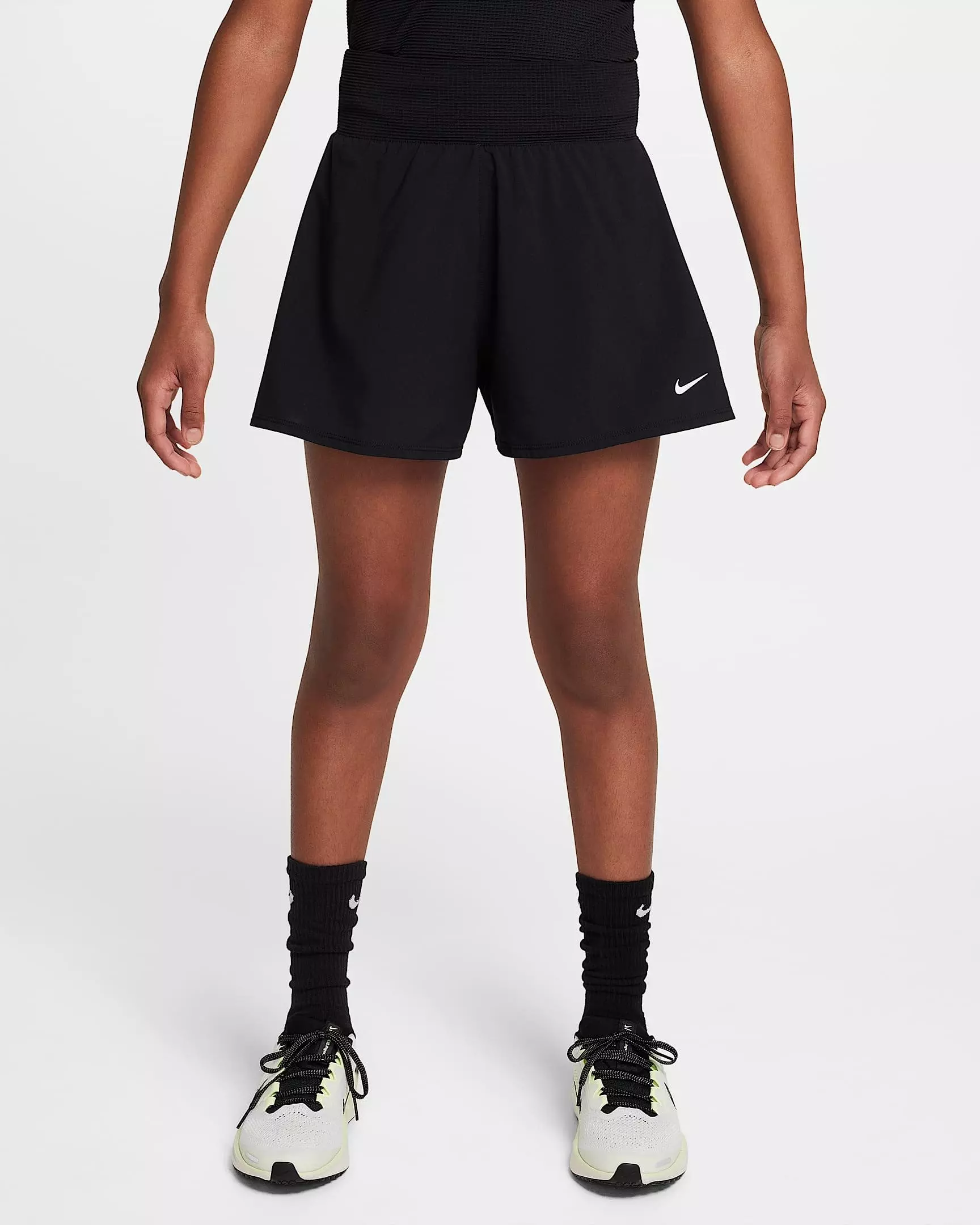 Nike Big Girls' Dri-FIT FM Shorts - BLACK
