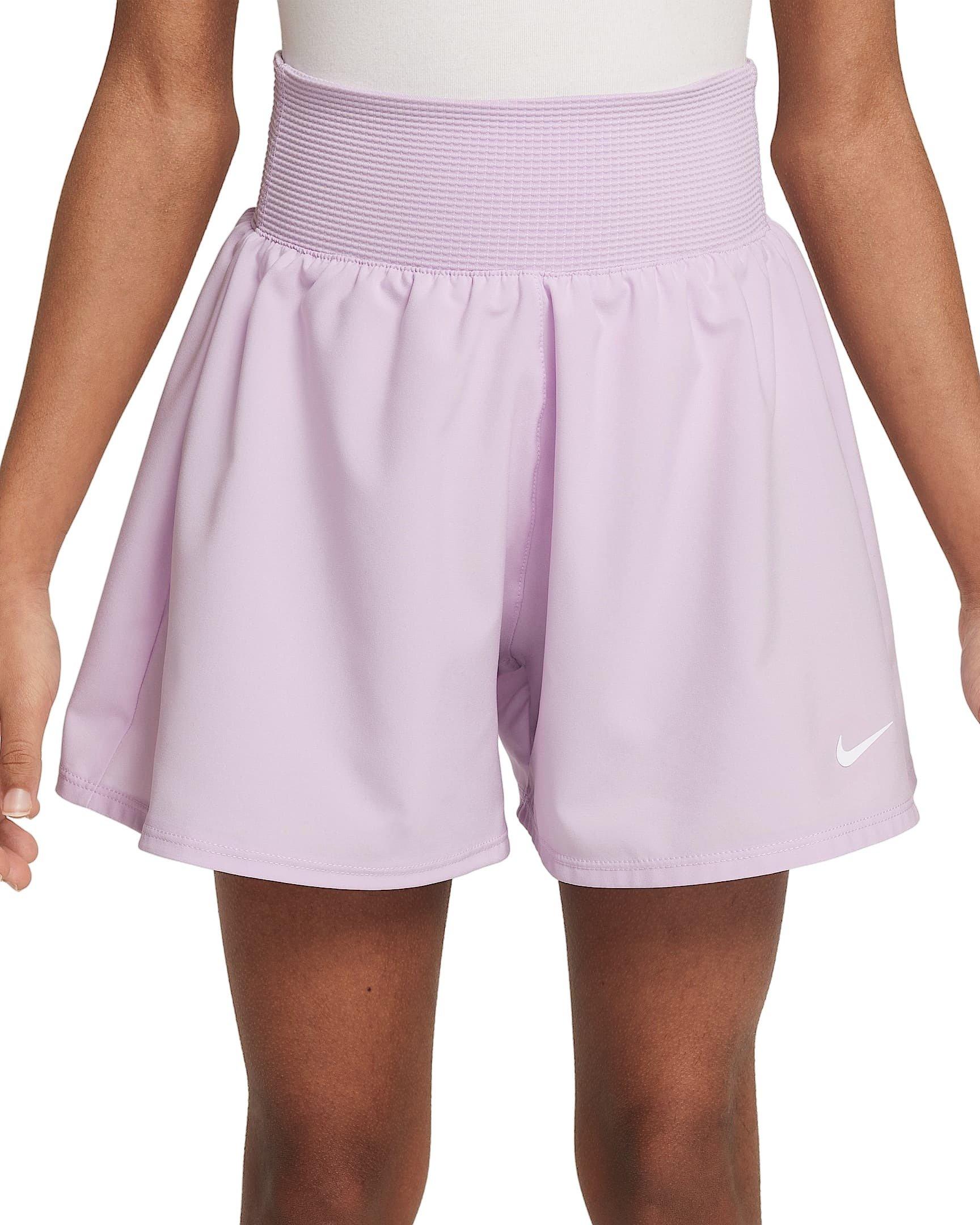 Nike Big Girls' Dri-FIT FM Shorts - PURPLE Thumbnail View 1