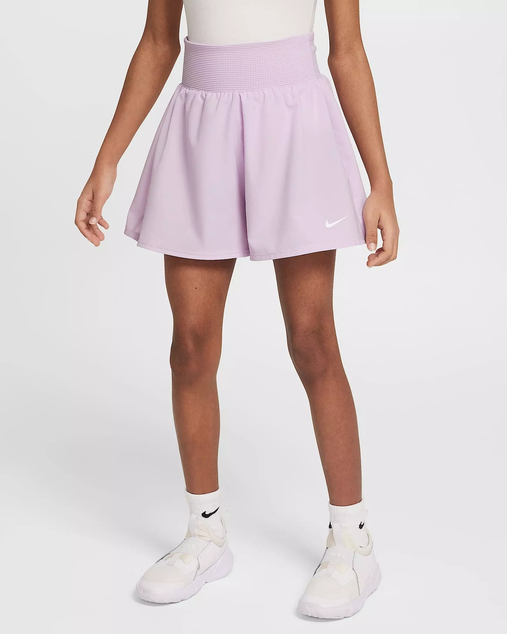 Nike Big Girls' Dri-FIT FM Shorts - PURPLE