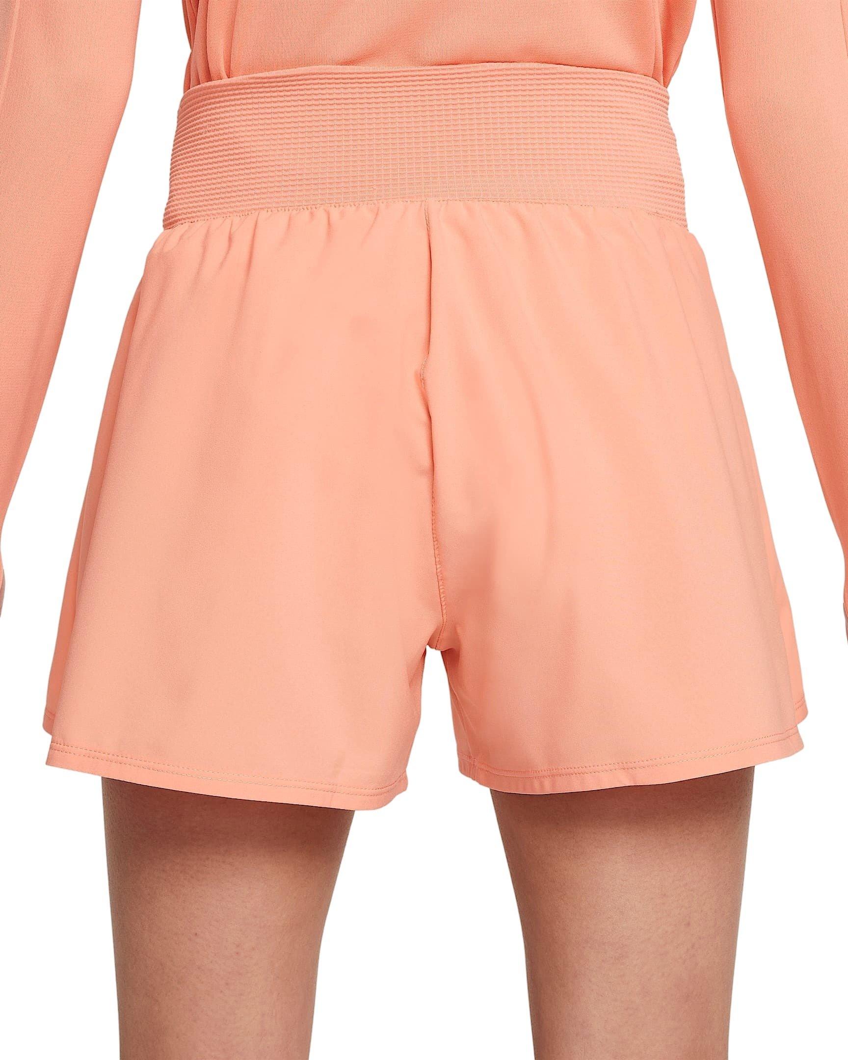 Nike Big Girls' Dri-FIT FM Shorts - ORANGE Thumbnail View 2