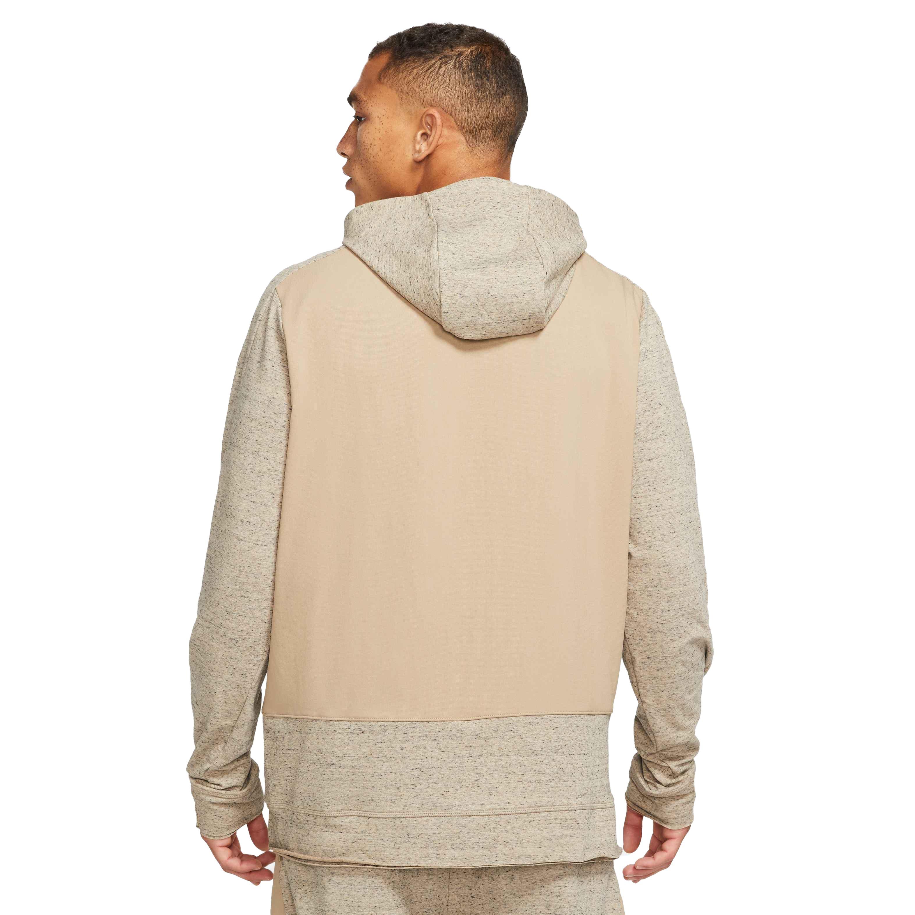 Nike Men's Beige Dri-FIT Yoga Jacket - BROWN Thumbnail View 2