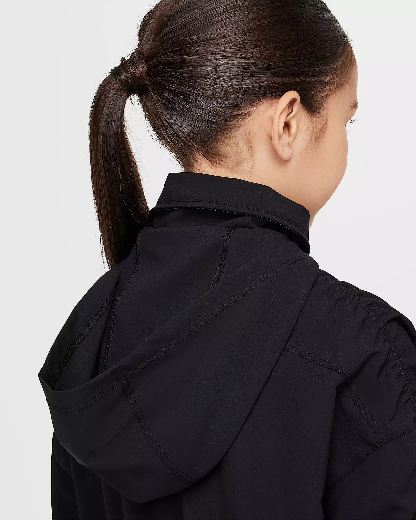 Nike Big Girls' Dri-FIT Lightweight FM Jacket - BLACK