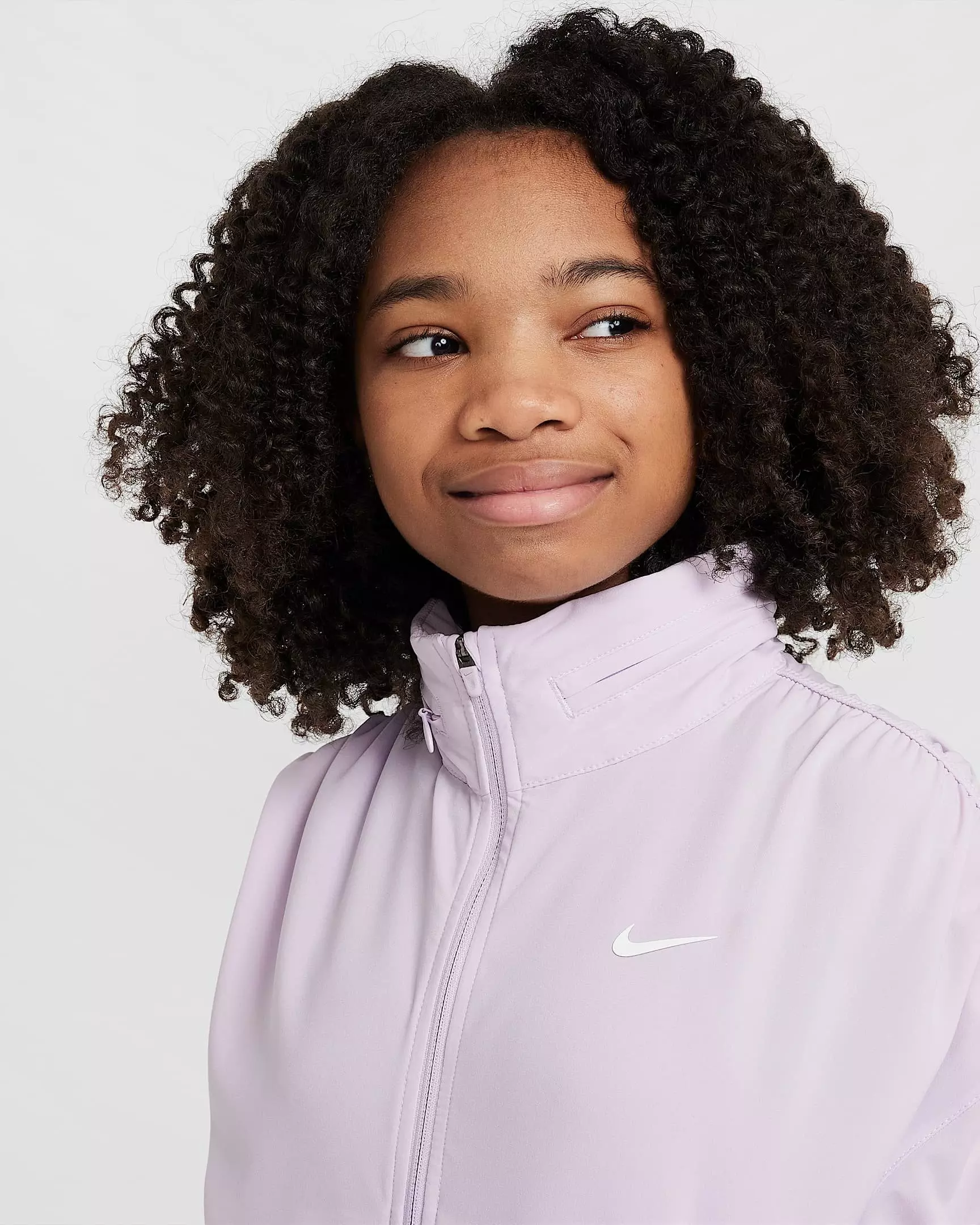 Nike Big Girls' Dri-FIT Lightweight FM Jacket - PURPLE