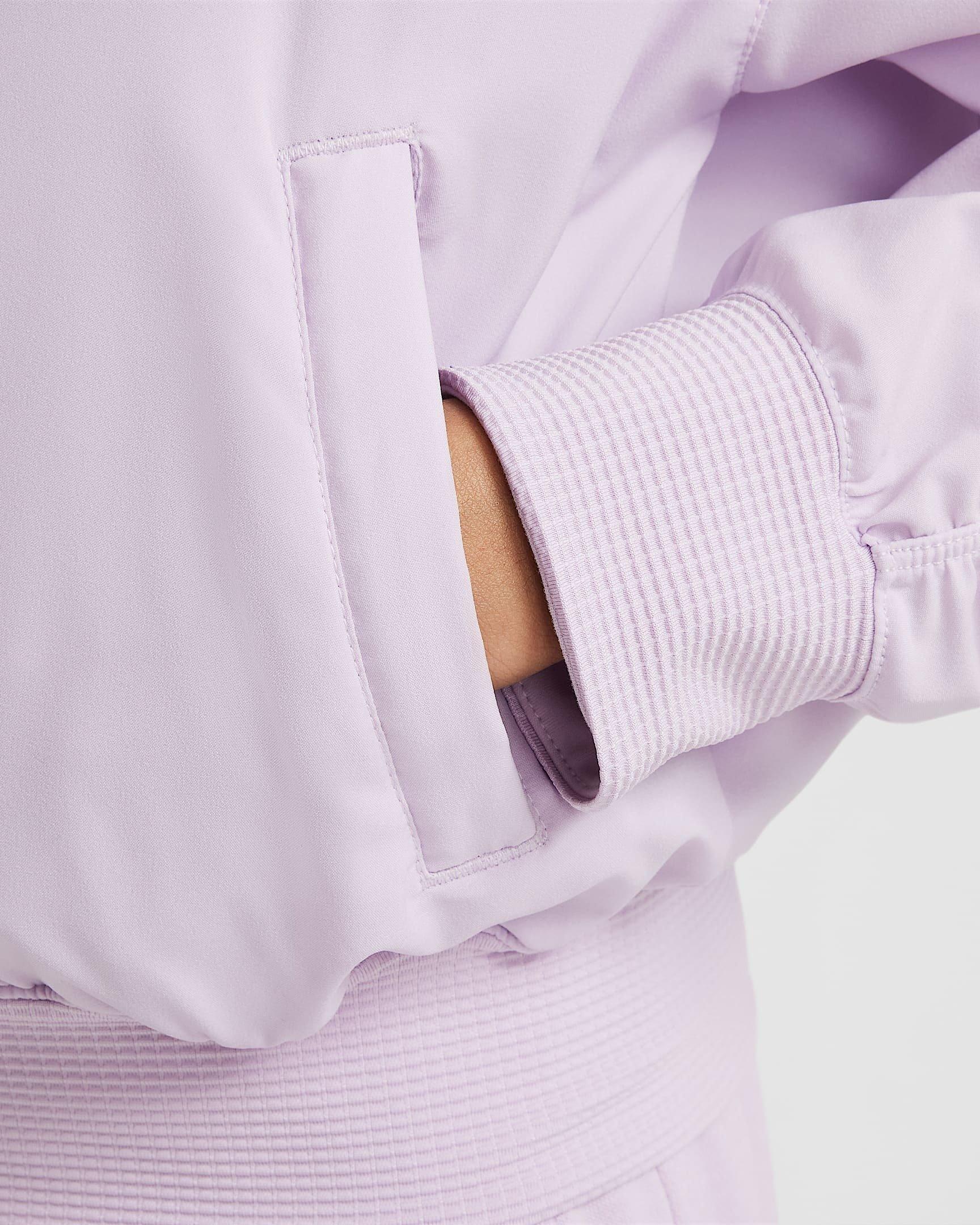 Nike Big Girls' Dri-FIT Lightweight FM Jacket - PURPLE Thumbnail View 5