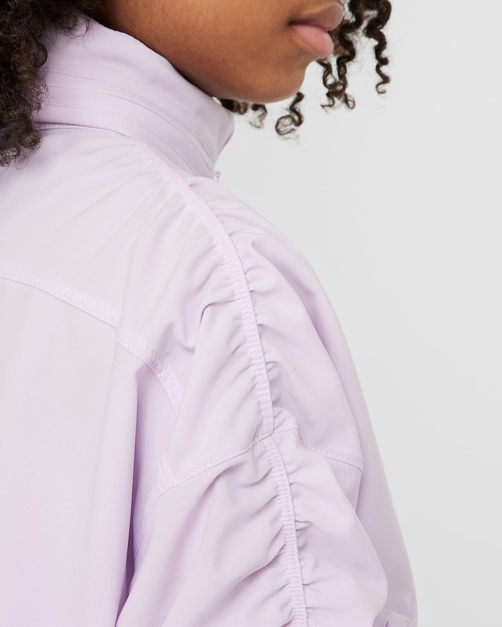 Nike Big Girls' Dri-FIT Lightweight FM Jacket - PURPLE Thumbnail View 6