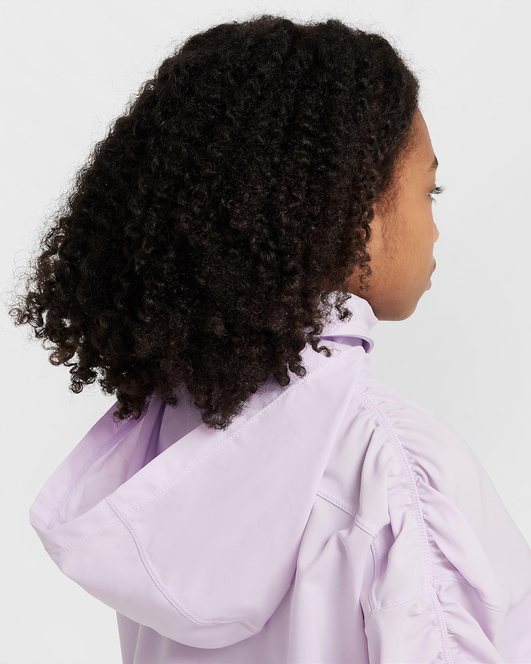 Nike Big Girls' Dri-FIT Lightweight FM Jacket - PURPLE Thumbnail View 7