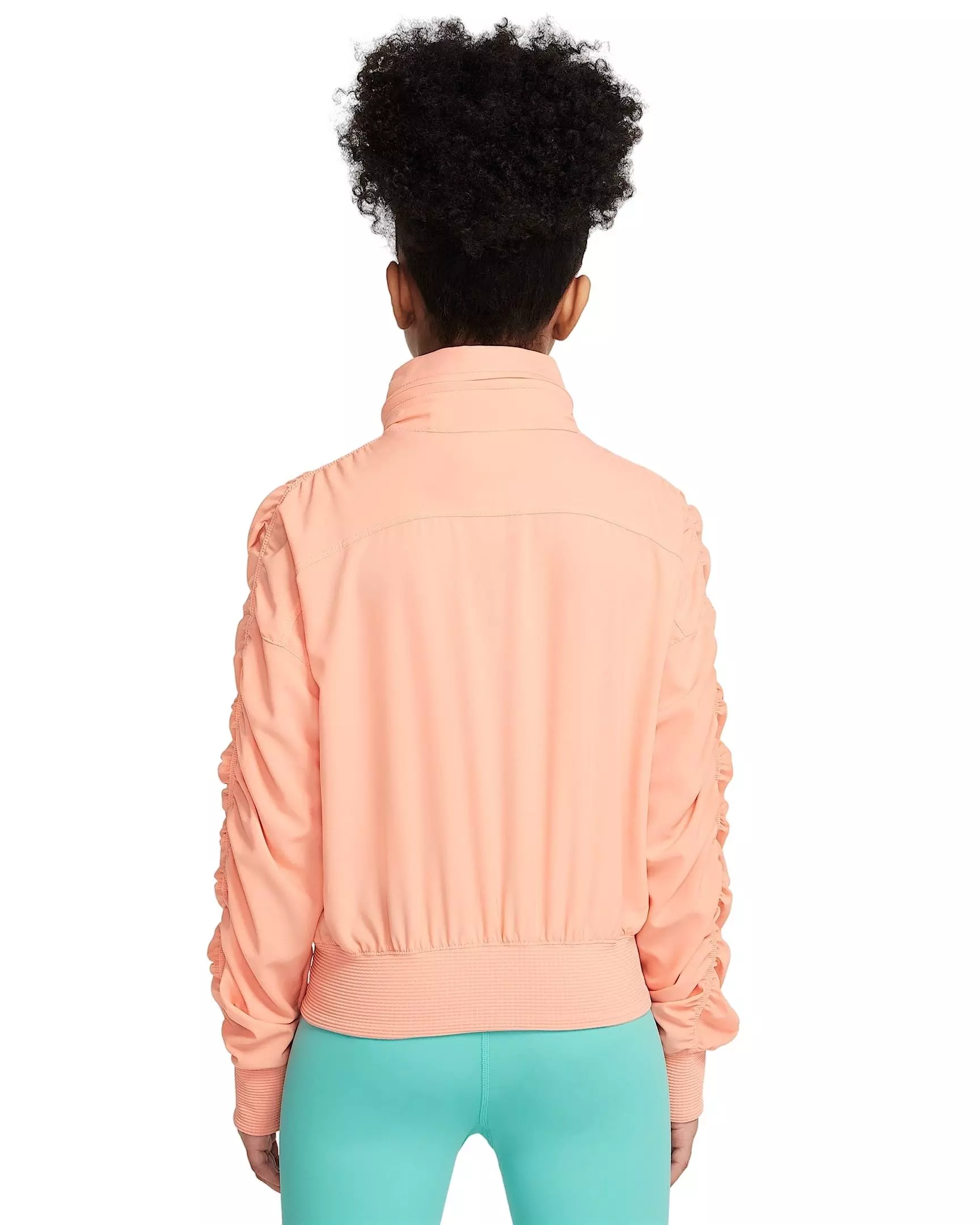 Nike Big Girls' Dri-FIT Lightweight FM Jacket - ORANGE