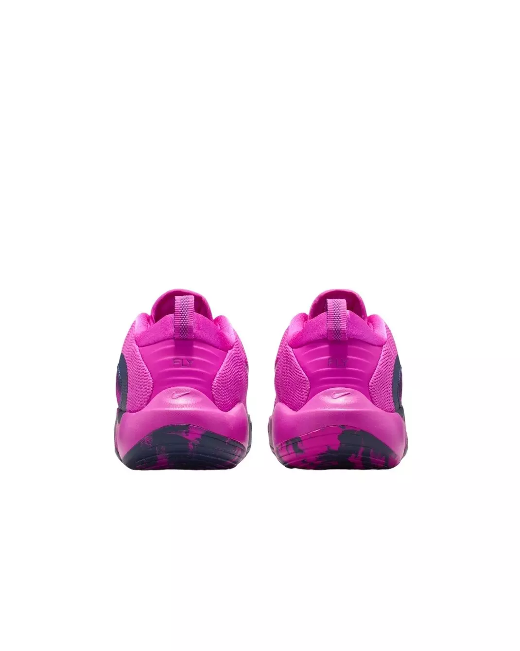 Nike IsoFly "Fire Pink/Midnight Navy" Grade School Girls' Basketball Shoe - PINK/NAVY