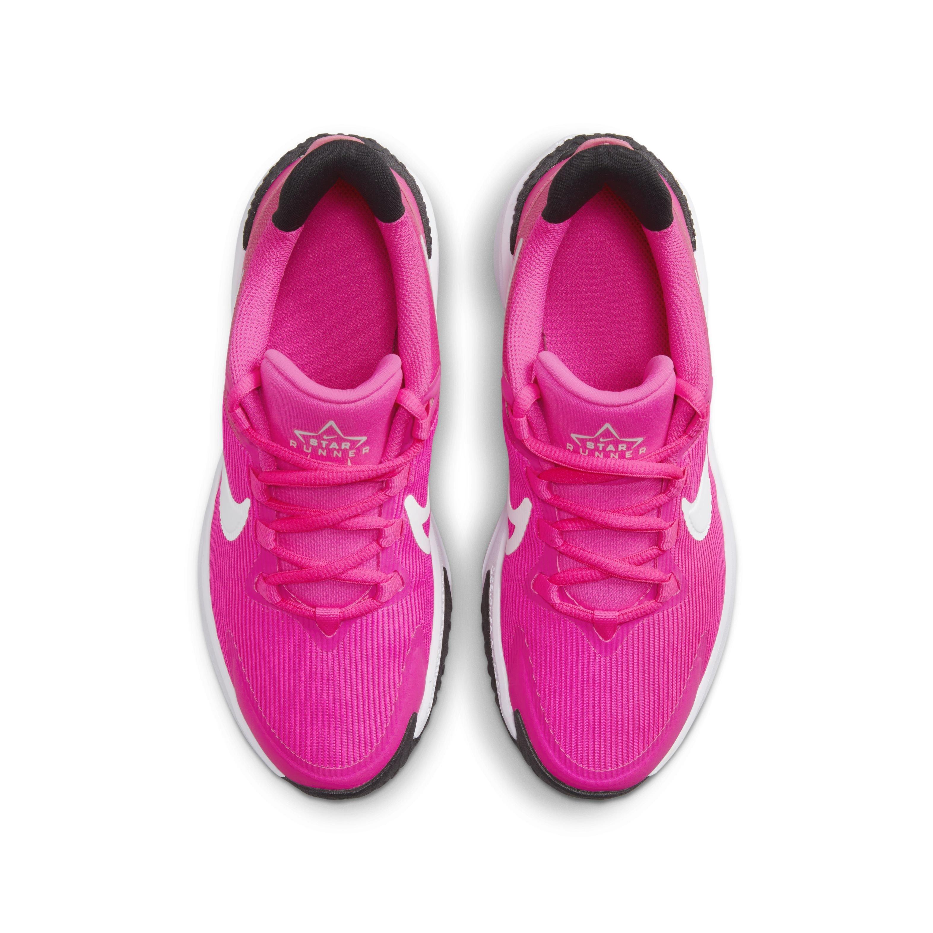 Nike Star Runner 4 Grade School Girls' "Fierce Pink/Black/Playful Pink/White" Shoe