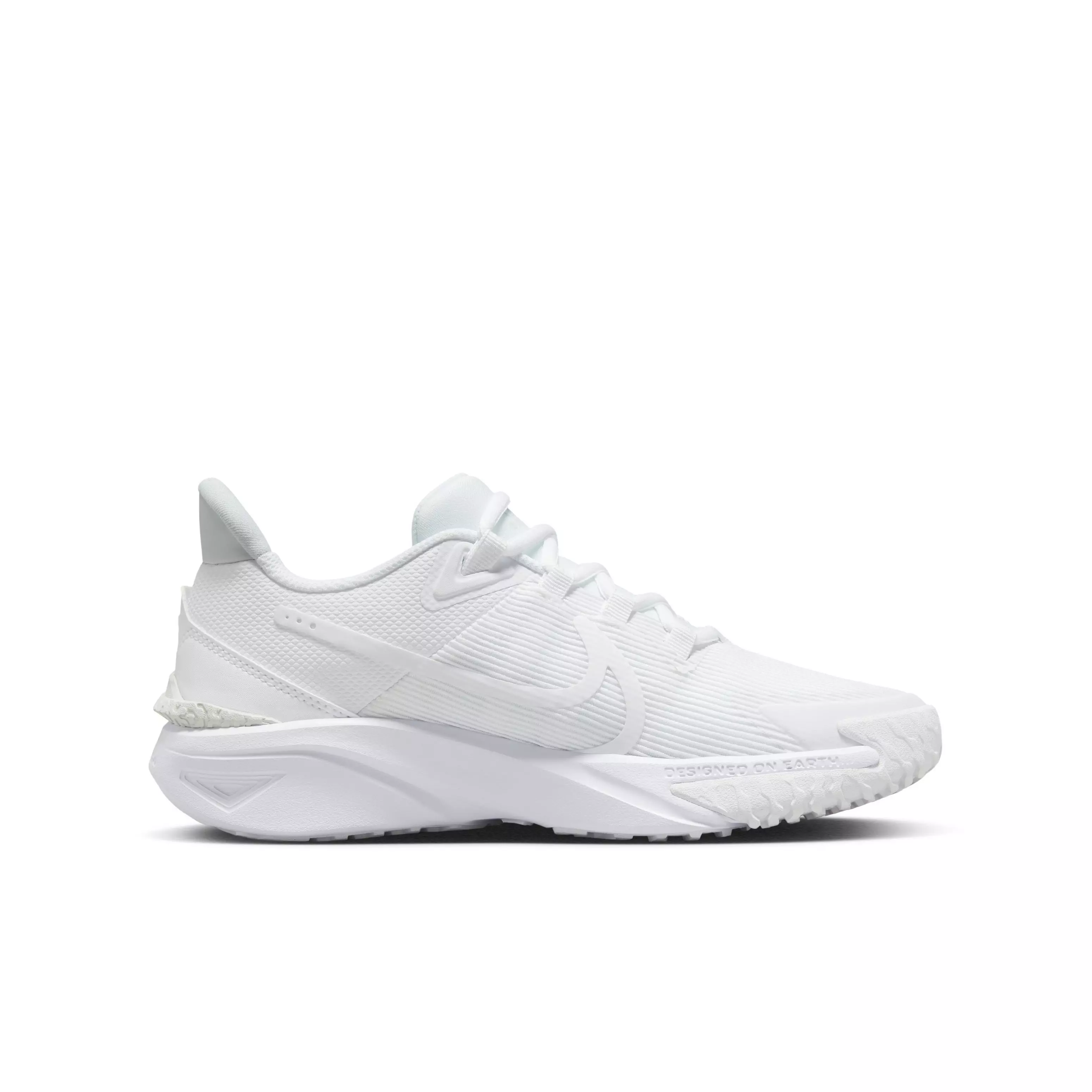 Nike Star Runner 4 "White/White/Pure Platinum/White" Grade School Boys' Running Shoe - WHITE/WHITE/PLATINUM/WHITE