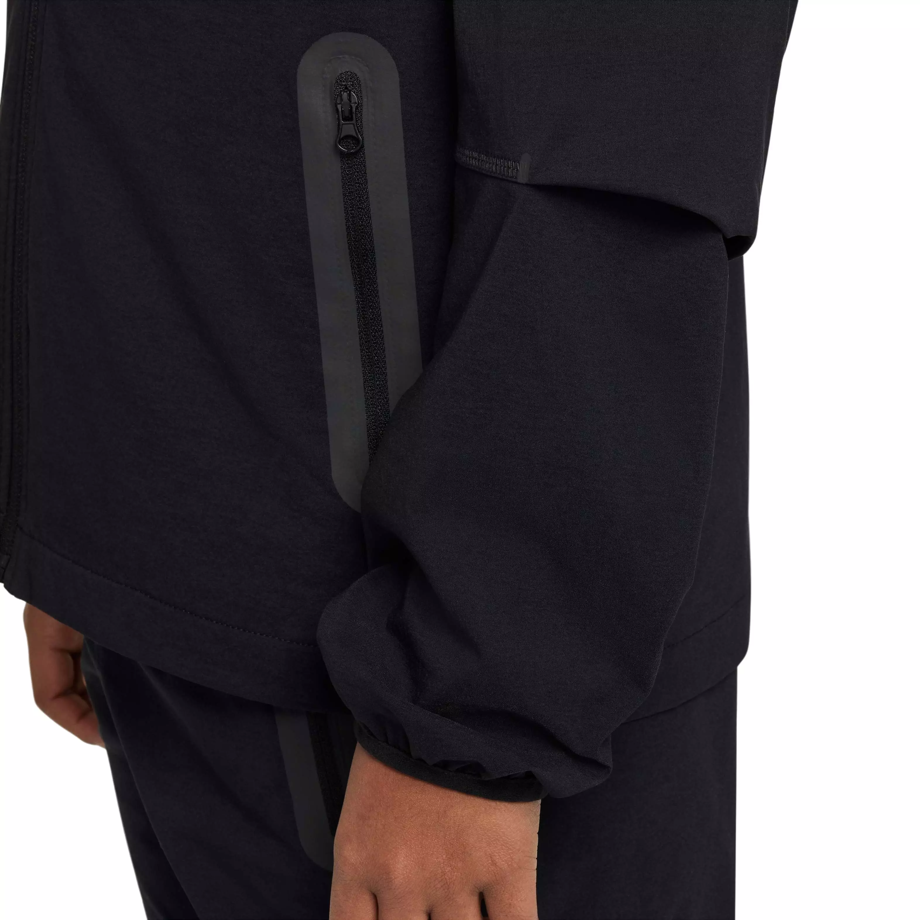 Nike Big Boys' Sportswear Tech Woven Jacket - BLACK