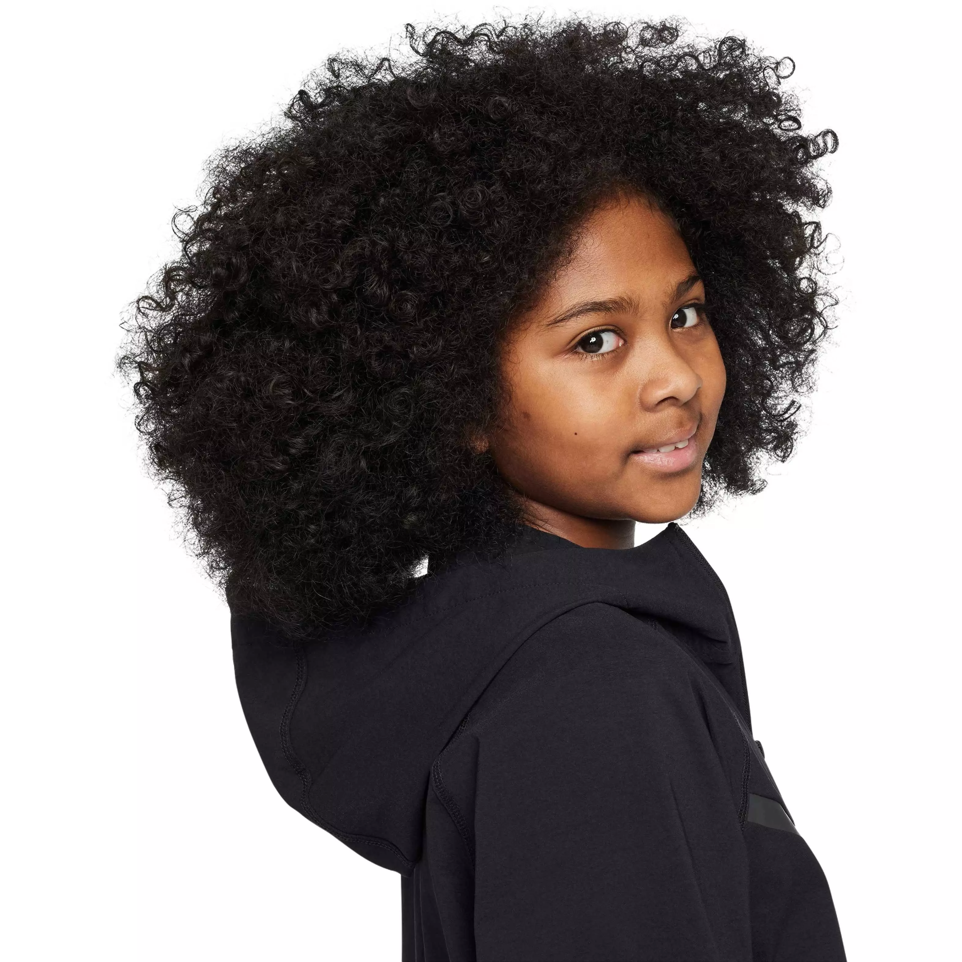 Nike Big Boys' Sportswear Tech Woven Jacket - BLACK