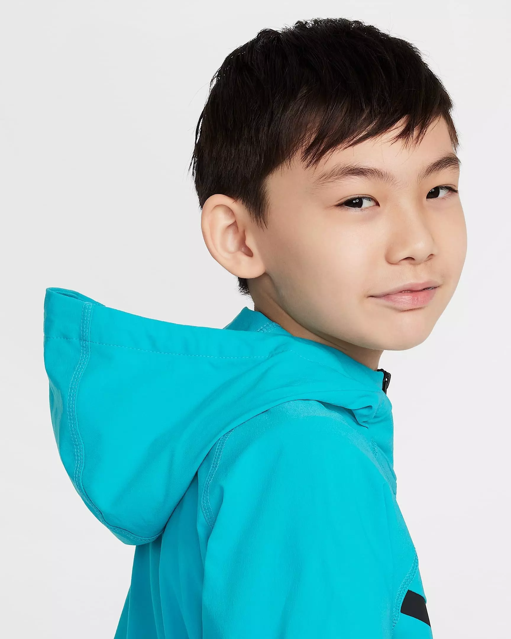 Nike Big Boys' Sportswear Tech Woven Jacket - TURQUOISE 