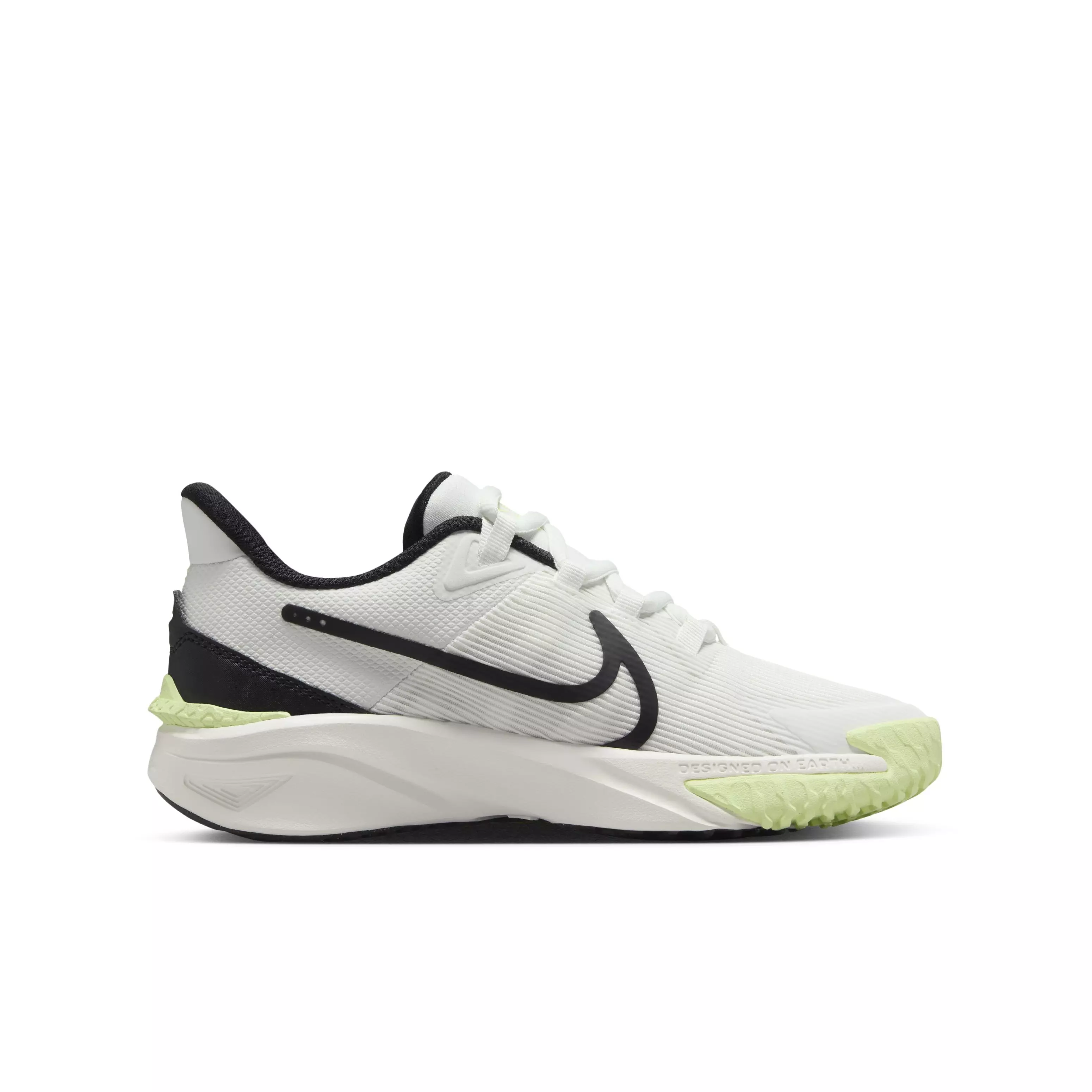 Nike Star Runner 4 "Summit White/Barely Volt/White/Black" Grade School Boys' Running Shoe - WHITE/VOLT/WHITE/BLACK