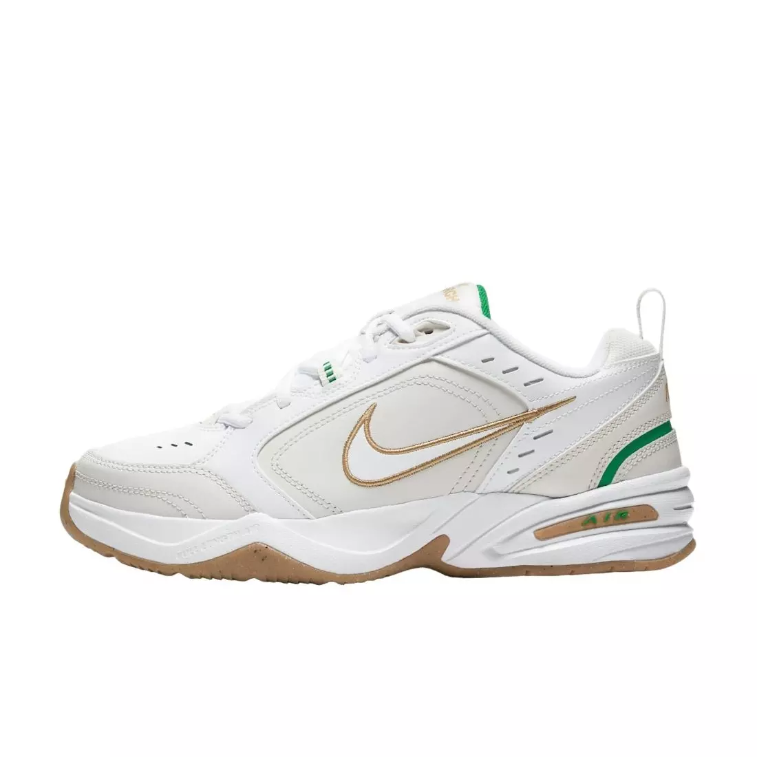 Nike Air Monarch IV "White/Phantom/Lucky Green/Metallic Gold" Men's Training Shoe - WHITE/PHANTOM/GREEN/GOLD