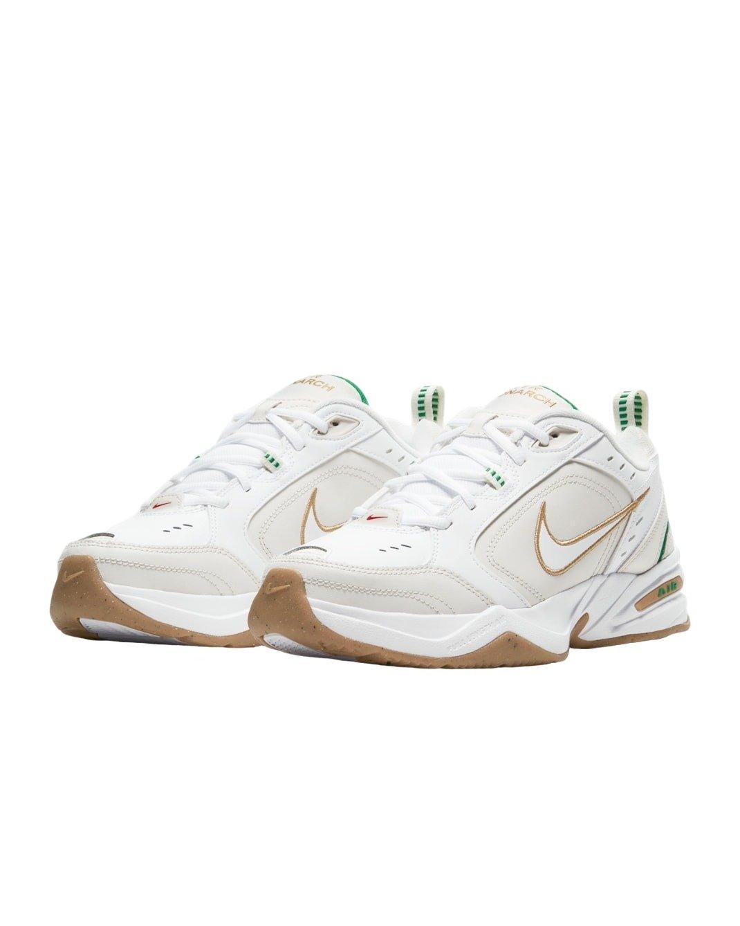 Nike Air Monarch IV "White/Phantom/Lucky Green/Metallic Gold" Men's Training Shoe - WHITE/PHANTOM/GREEN/GOLD Thumbnail View 3