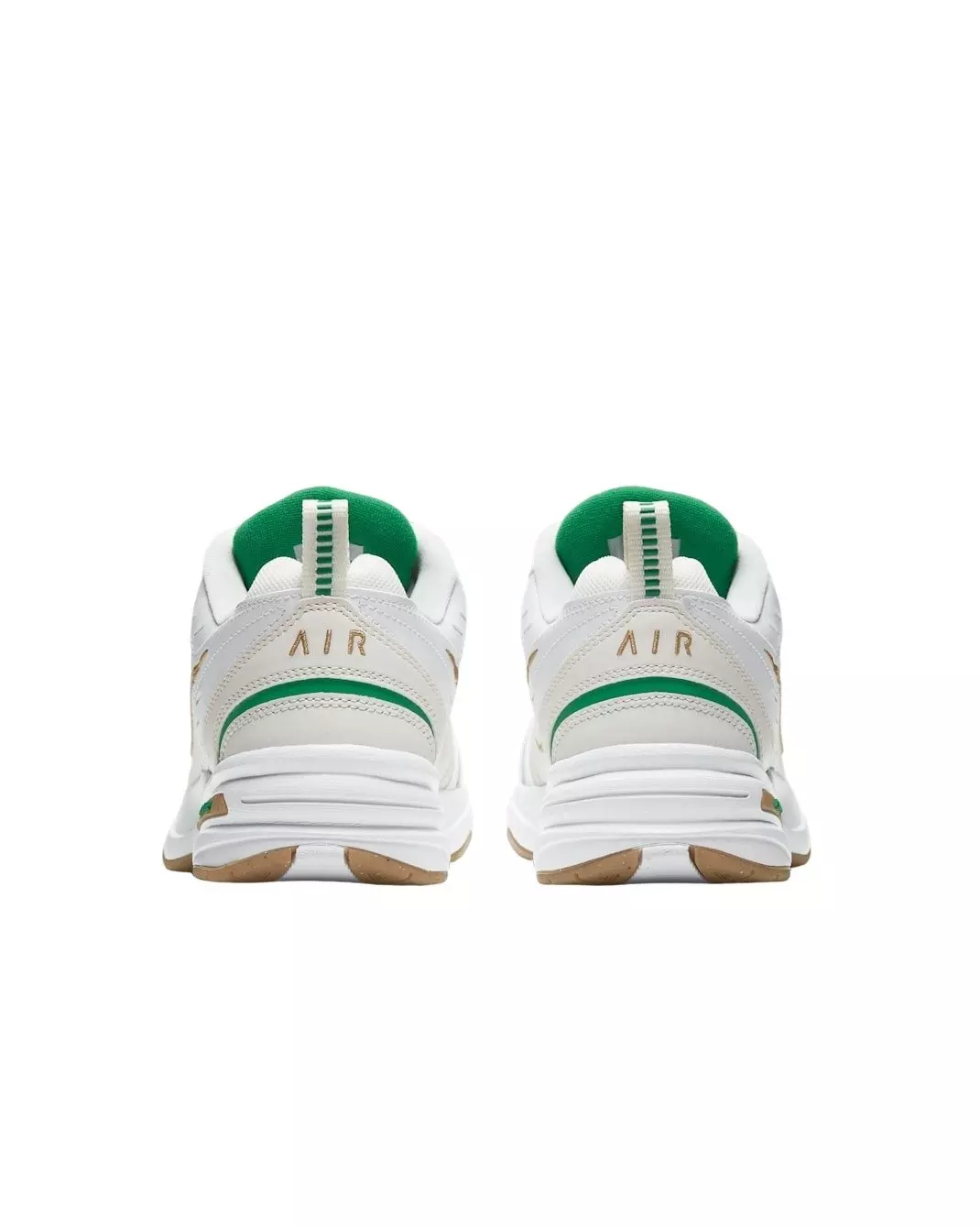 Nike Air Monarch IV "White/Phantom/Lucky Green/Metallic Gold" Men's Training Shoe - WHITE/PHANTOM/GREEN/GOLD