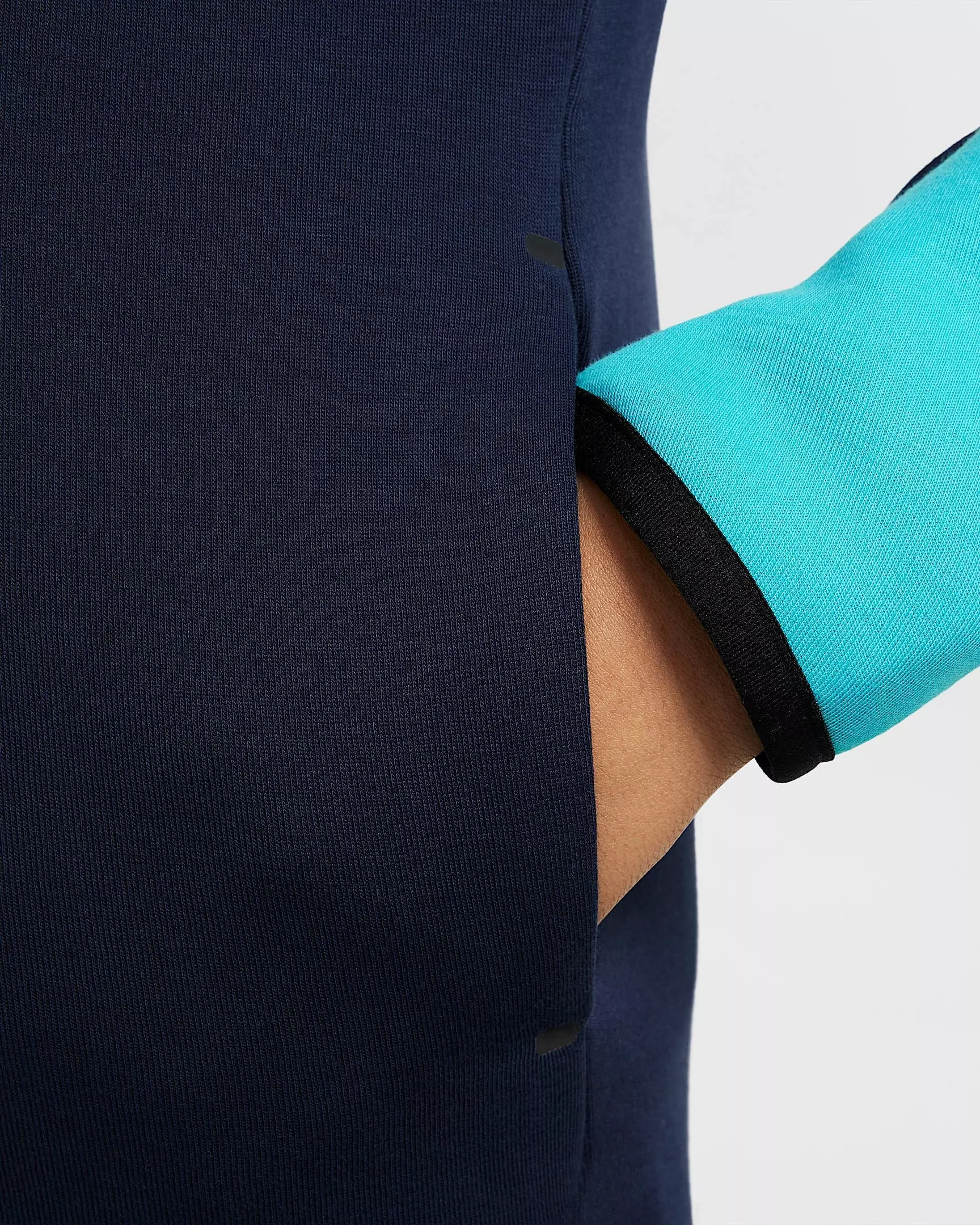 Nike Big Boys' Sportswear Tech Fleece Full-Zip Hooded Jacket - BLUE/TURQUOISE