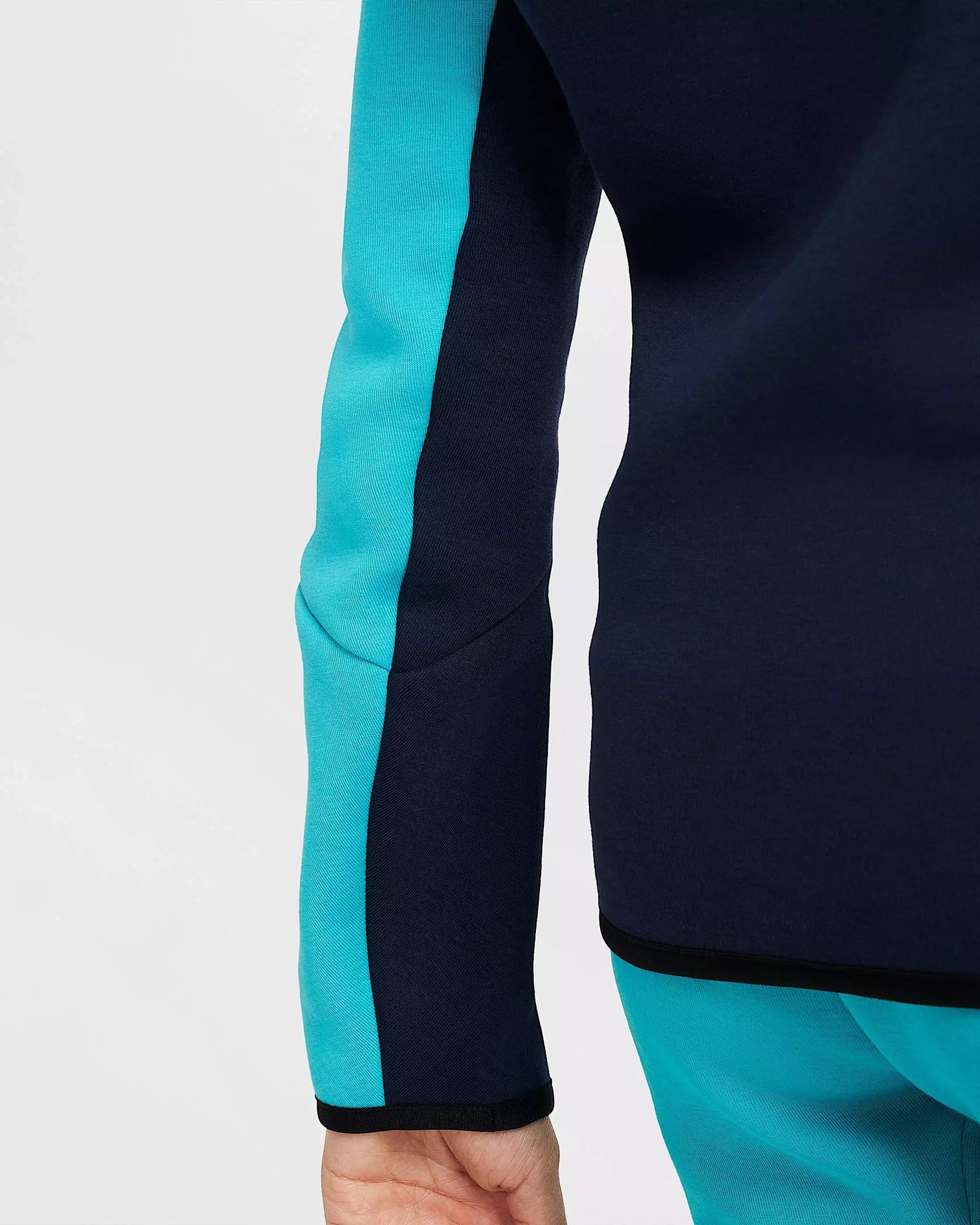 Nike Big Boys' Sportswear Tech Fleece Full-Zip Hooded Jacket - BLUE/TURQUOISE