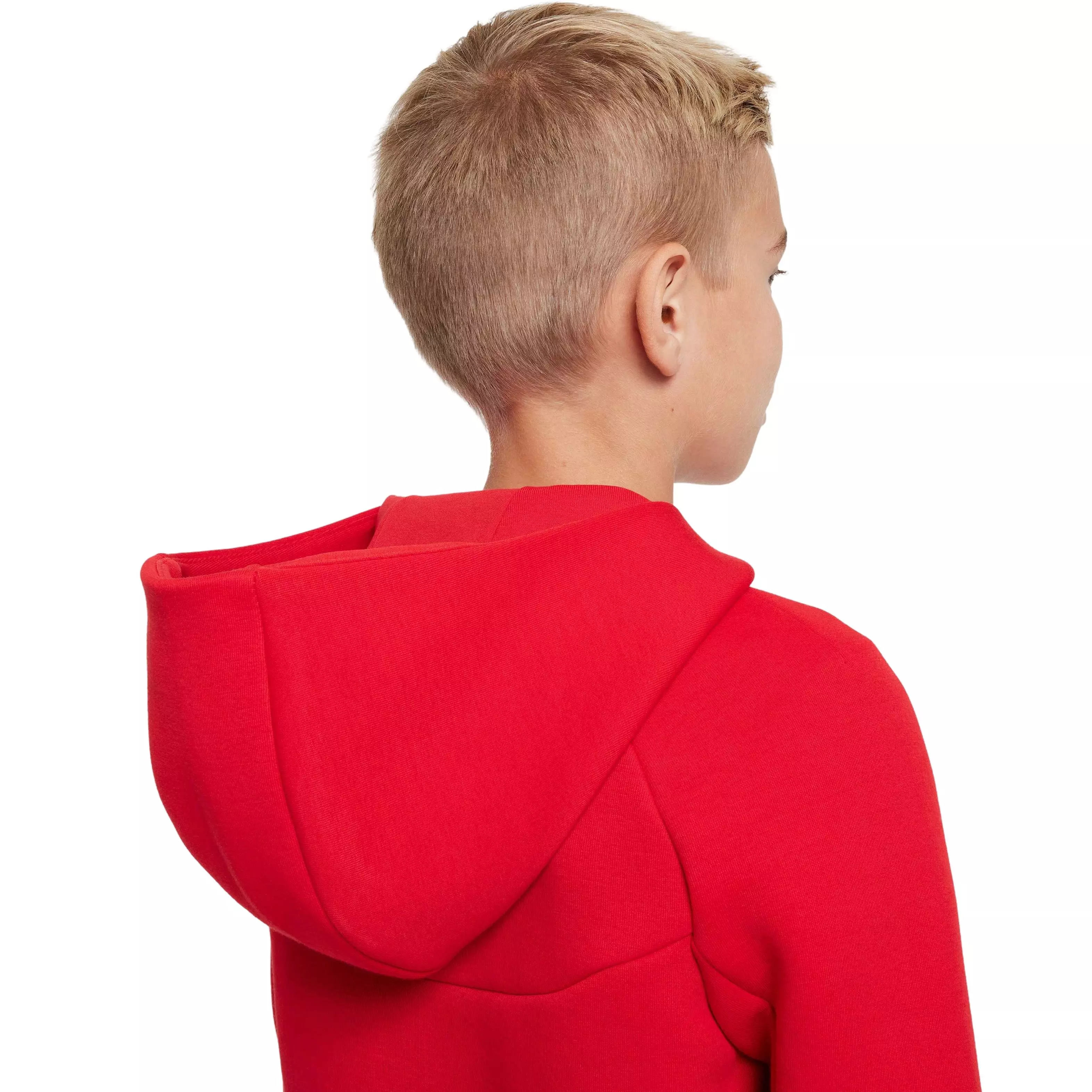 Nike Big Boys' Sportswear Tech Fleece Full-Zip Hooded Jacket - RED