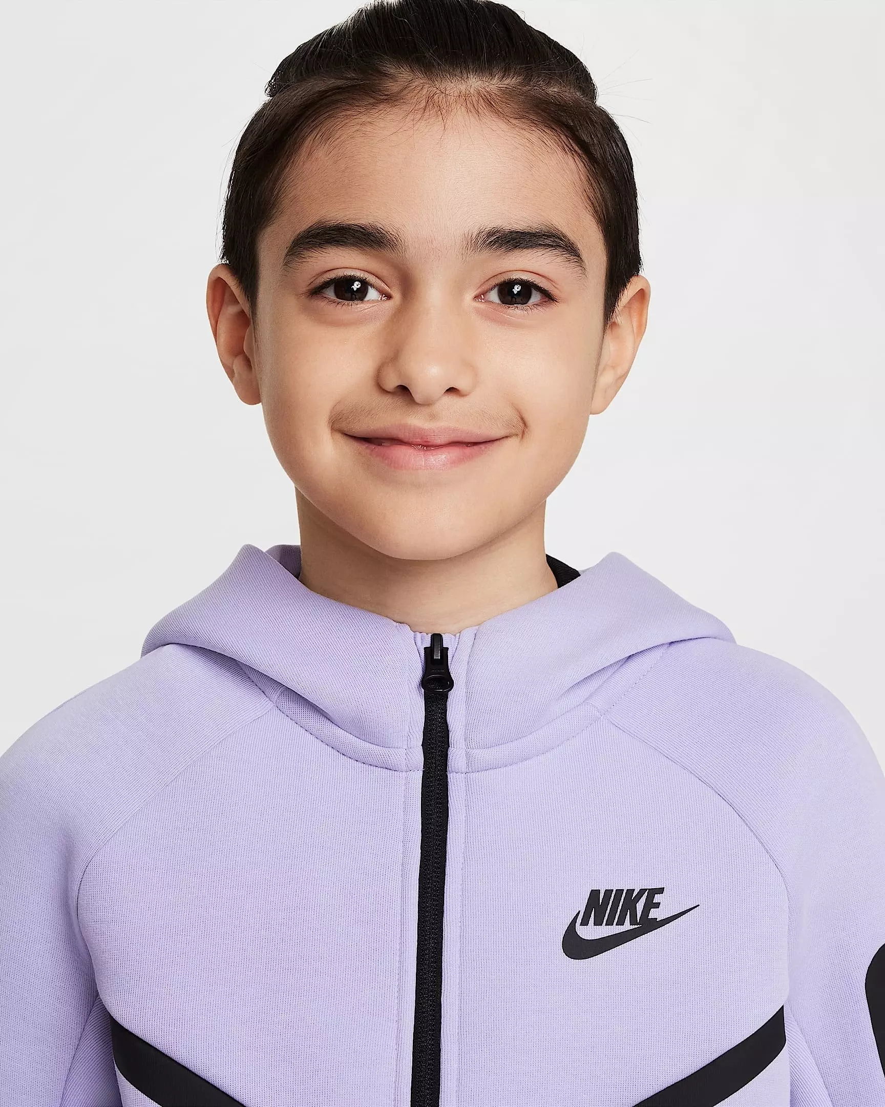 Nike Big Boys' Sportswear Tech Fleece Full-Zip Hooded Jacket - PURPLE