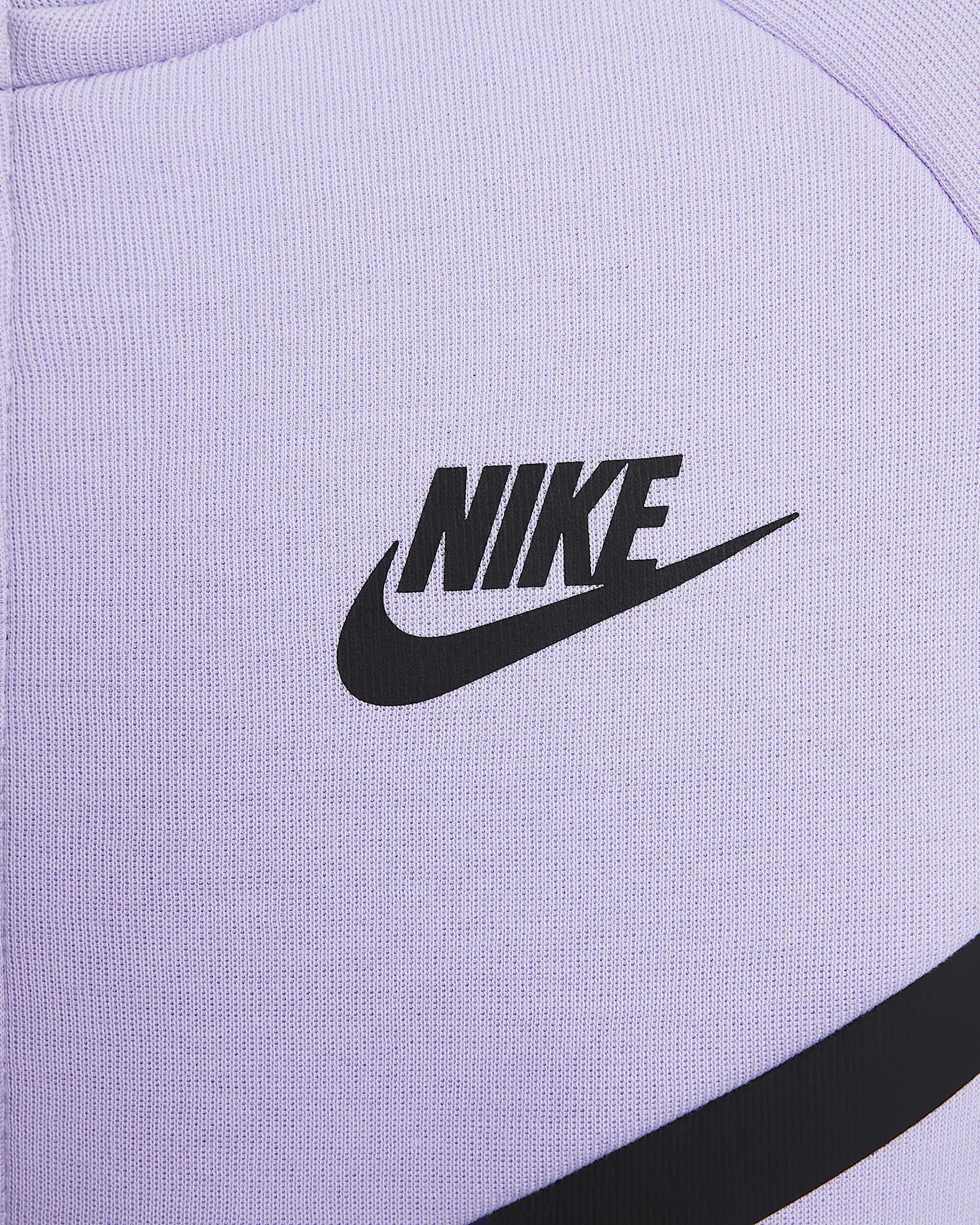 Nike Big Boys' Sportswear Tech Fleece Full-Zip Hooded Jacket - PURPLE Thumbnail View 4