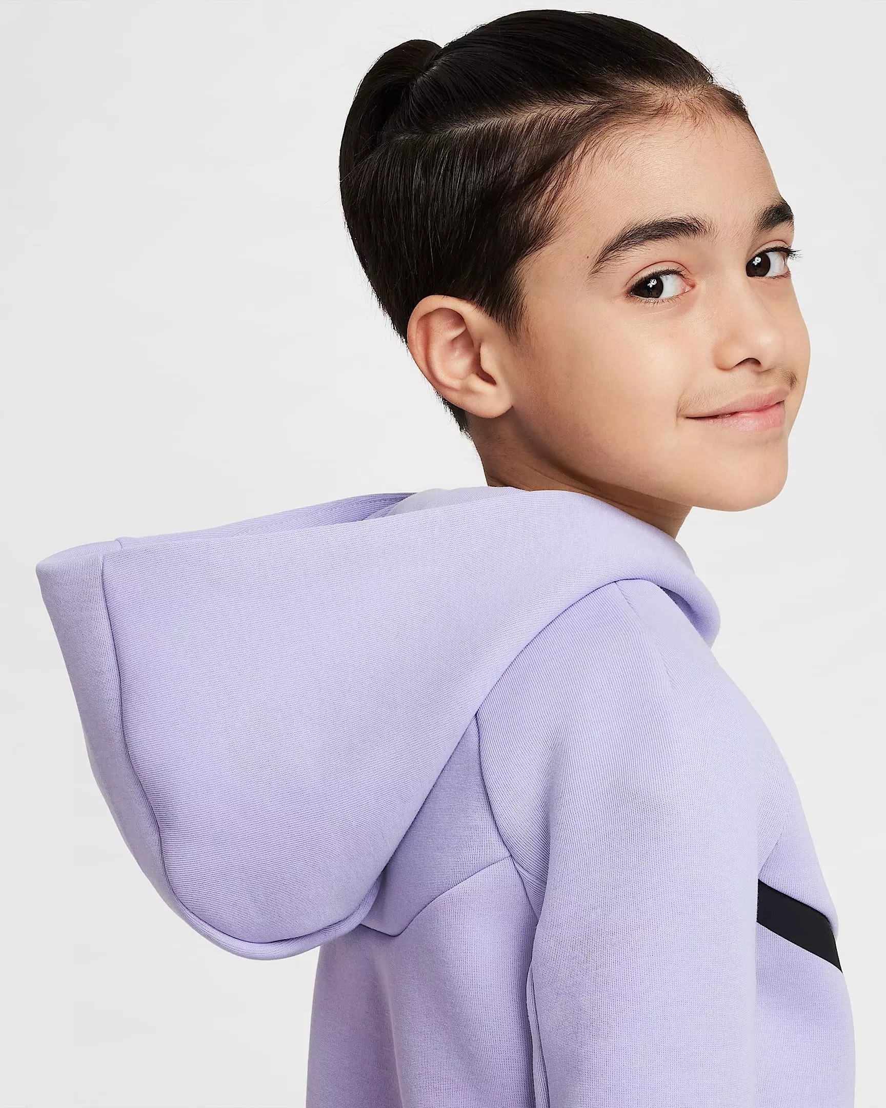 Nike Big Boys' Sportswear Tech Fleece Full-Zip Hooded Jacket - PURPLE