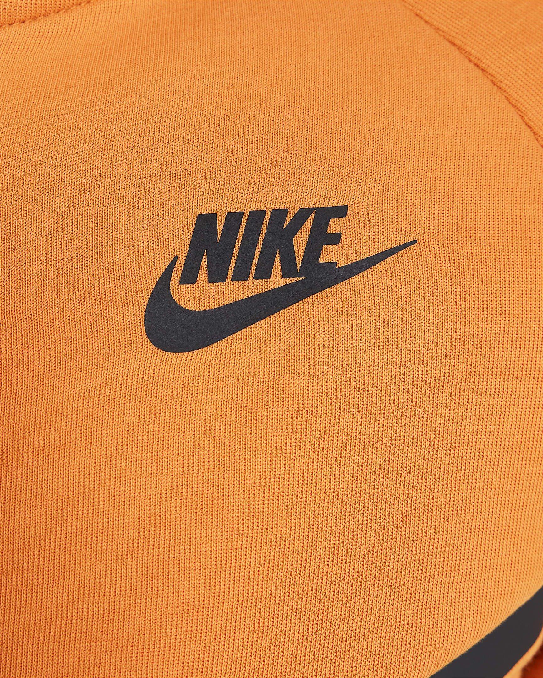 Nike Big Boys' Sportswear Tech Fleece Full-Zip Hooded Jacket - ORANGE Thumbnail View 4