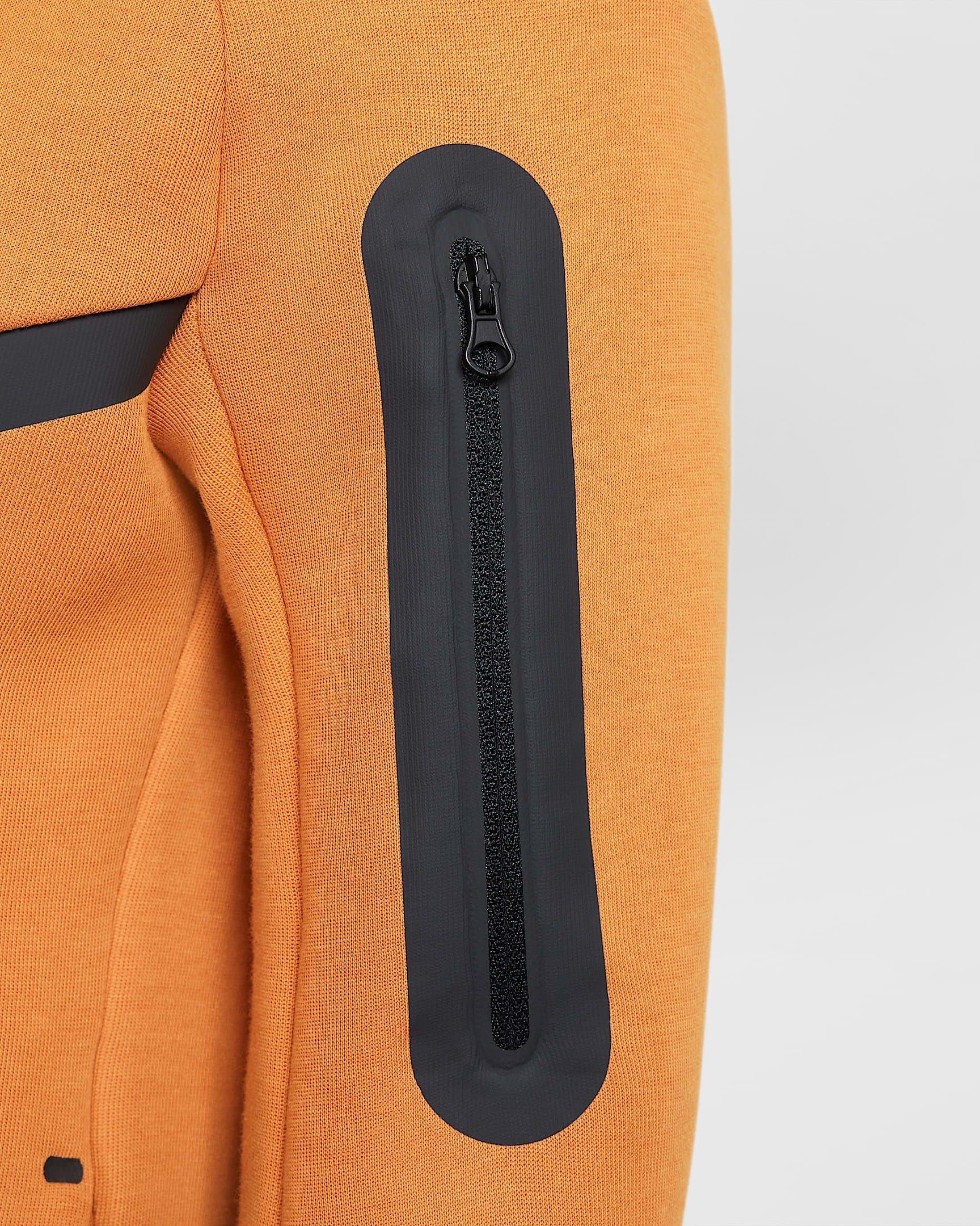 Nike Big Boys' Sportswear Tech Fleece Full-Zip Hooded Jacket - ORANGE Thumbnail View 5