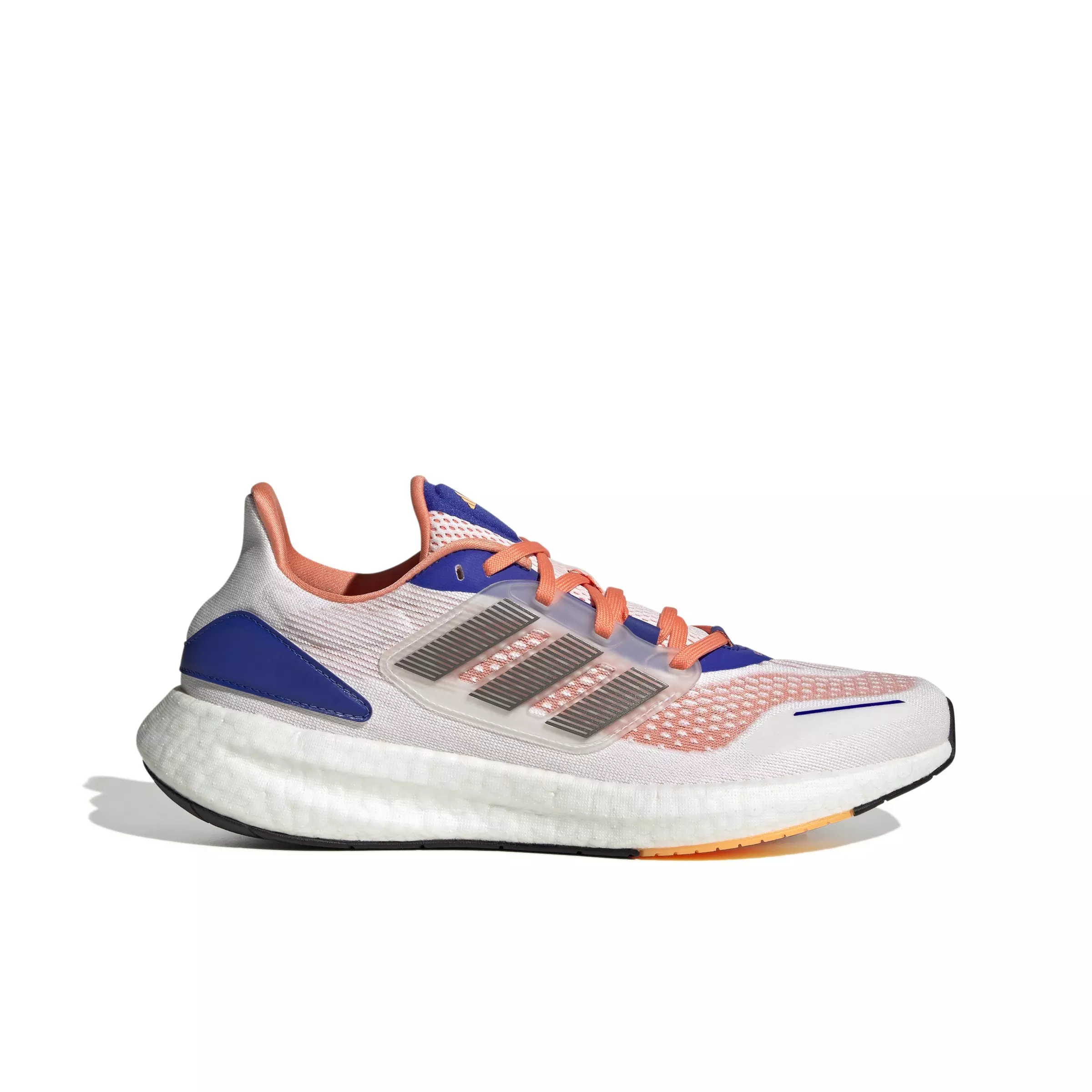adidas Pureboost 22 HEAT.RDY "Ftwr White/Ngt Metallic/Luc Blue" Men's Running Shoe - WHITE/METALLIC/BLUE