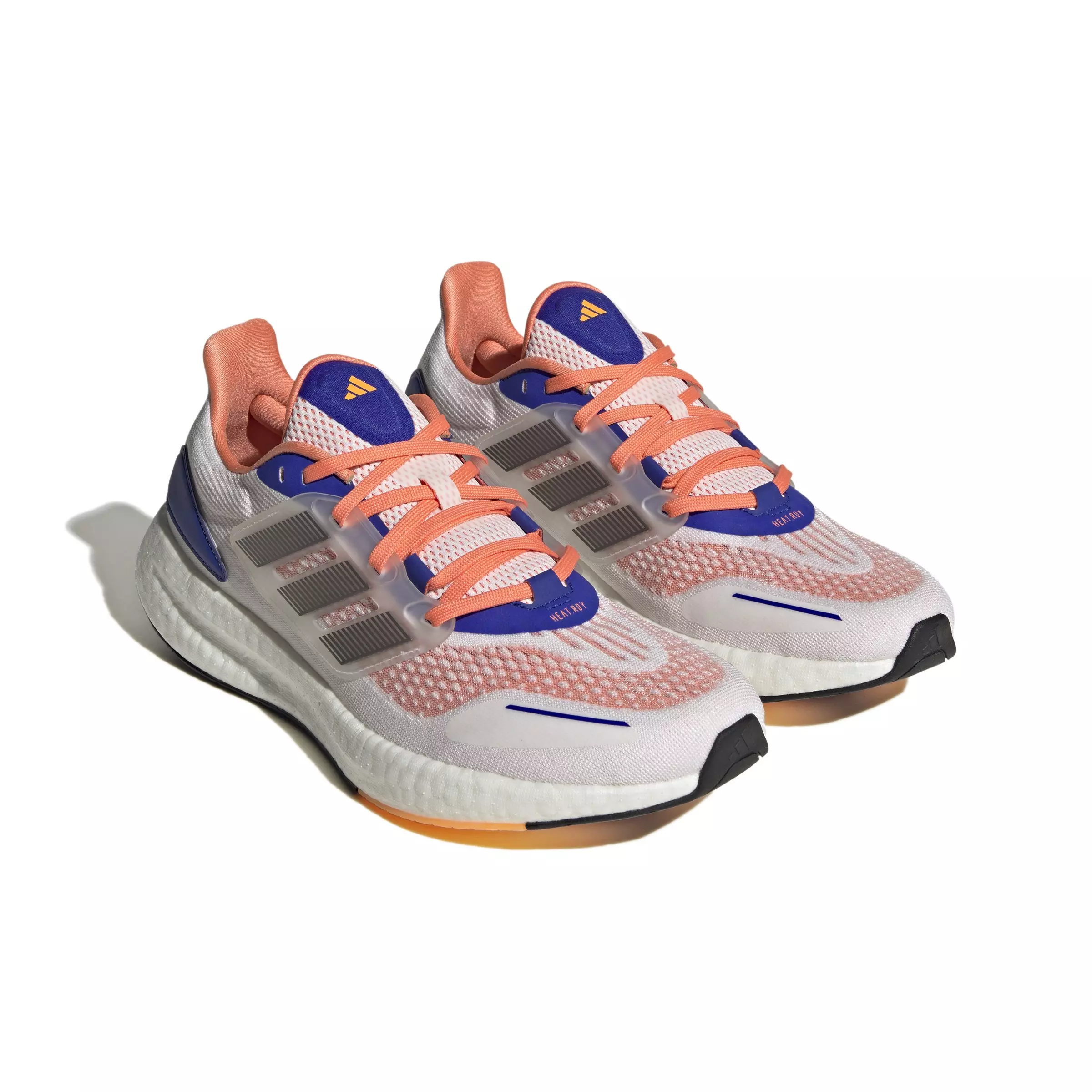 adidas Pureboost 22 HEAT.RDY "Ftwr White/Ngt Metallic/Luc Blue" Men's Running Shoe - WHITE/METALLIC/BLUE