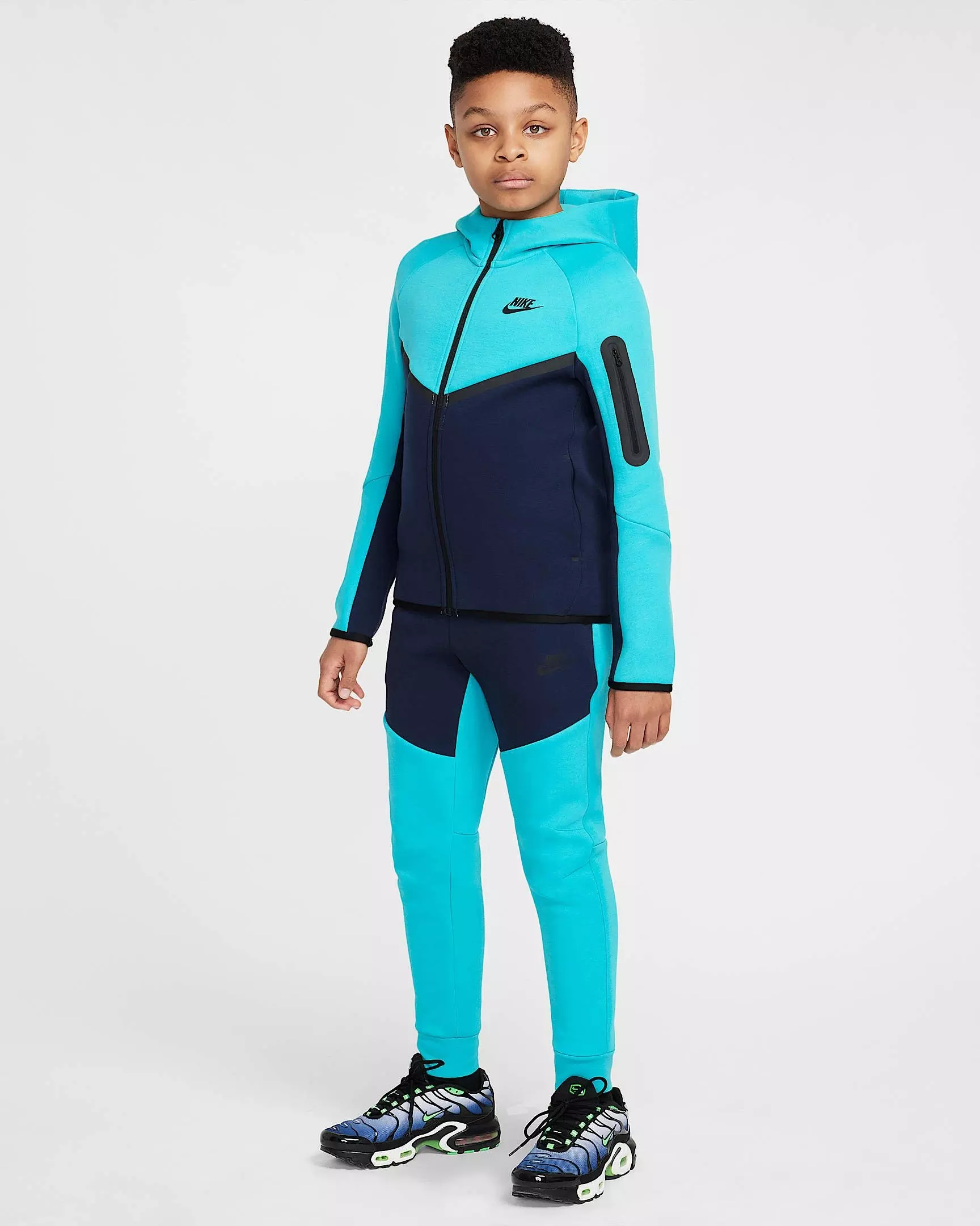 Nike Big Boys' Sportswear Tech Fleece Joggers - TURQUOISE/BLUE