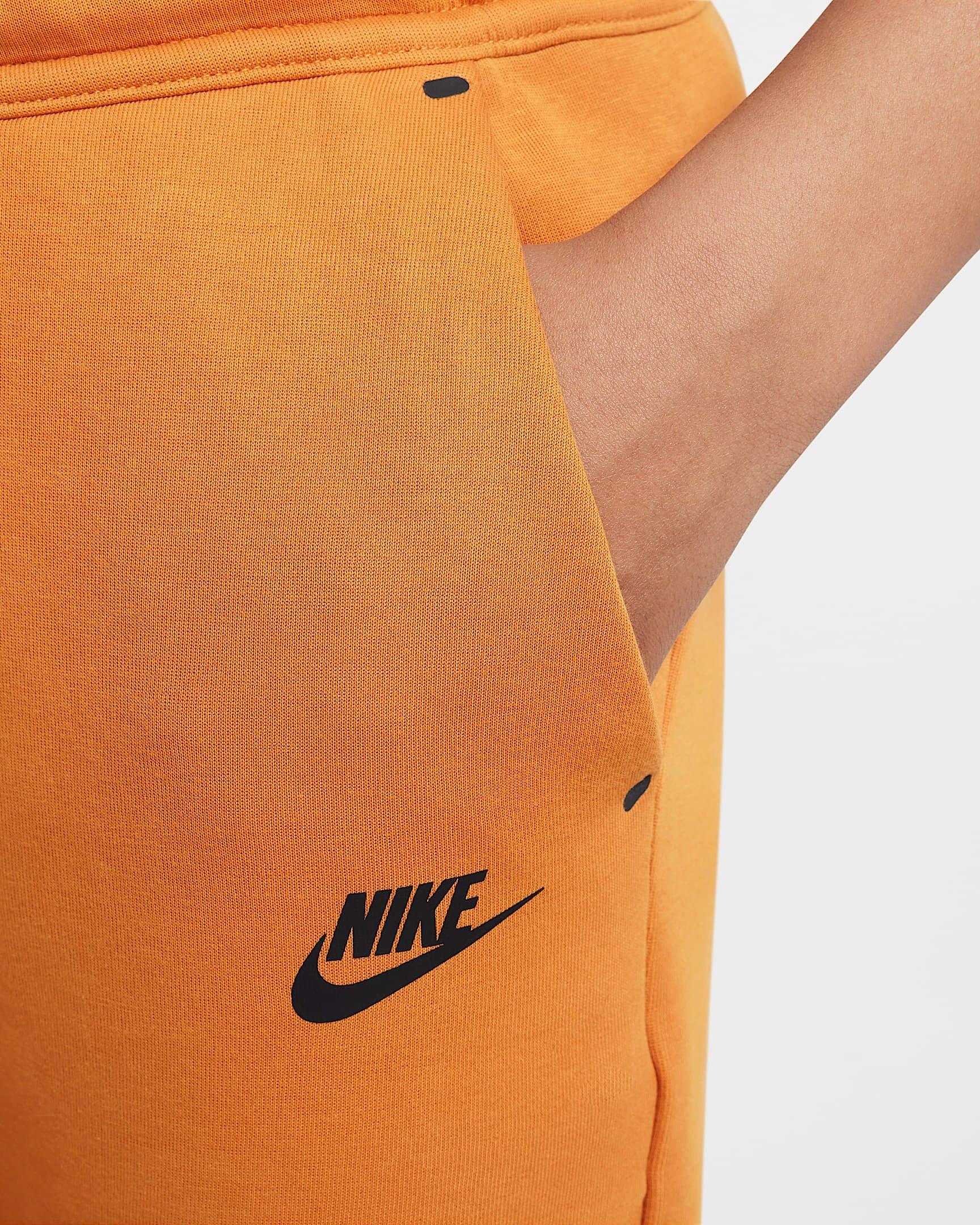 Nike Big Boys' Sportswear Tech Fleece Joggers - ORANGE Thumbnail View 4